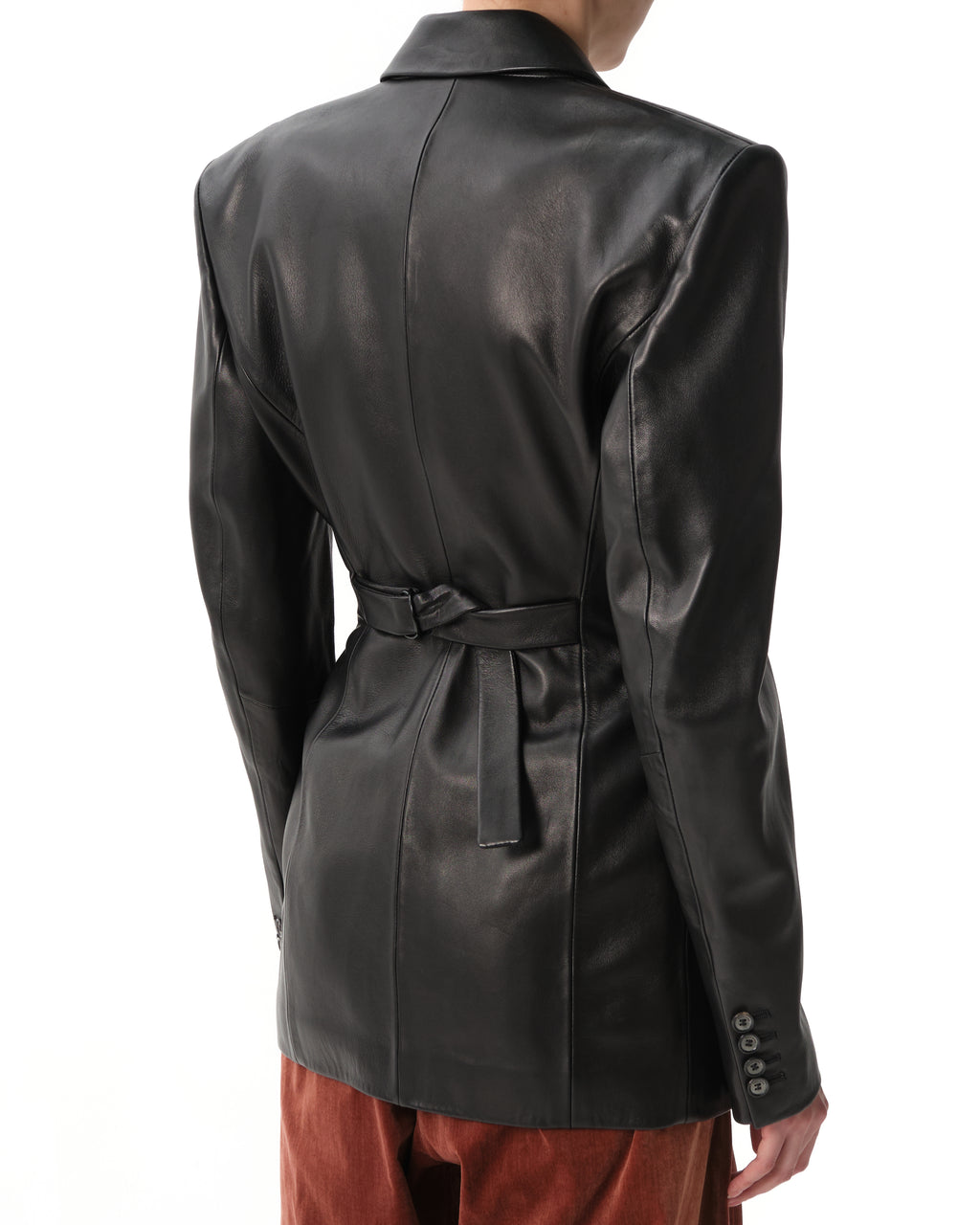 Single-Breasted Leather Jacket