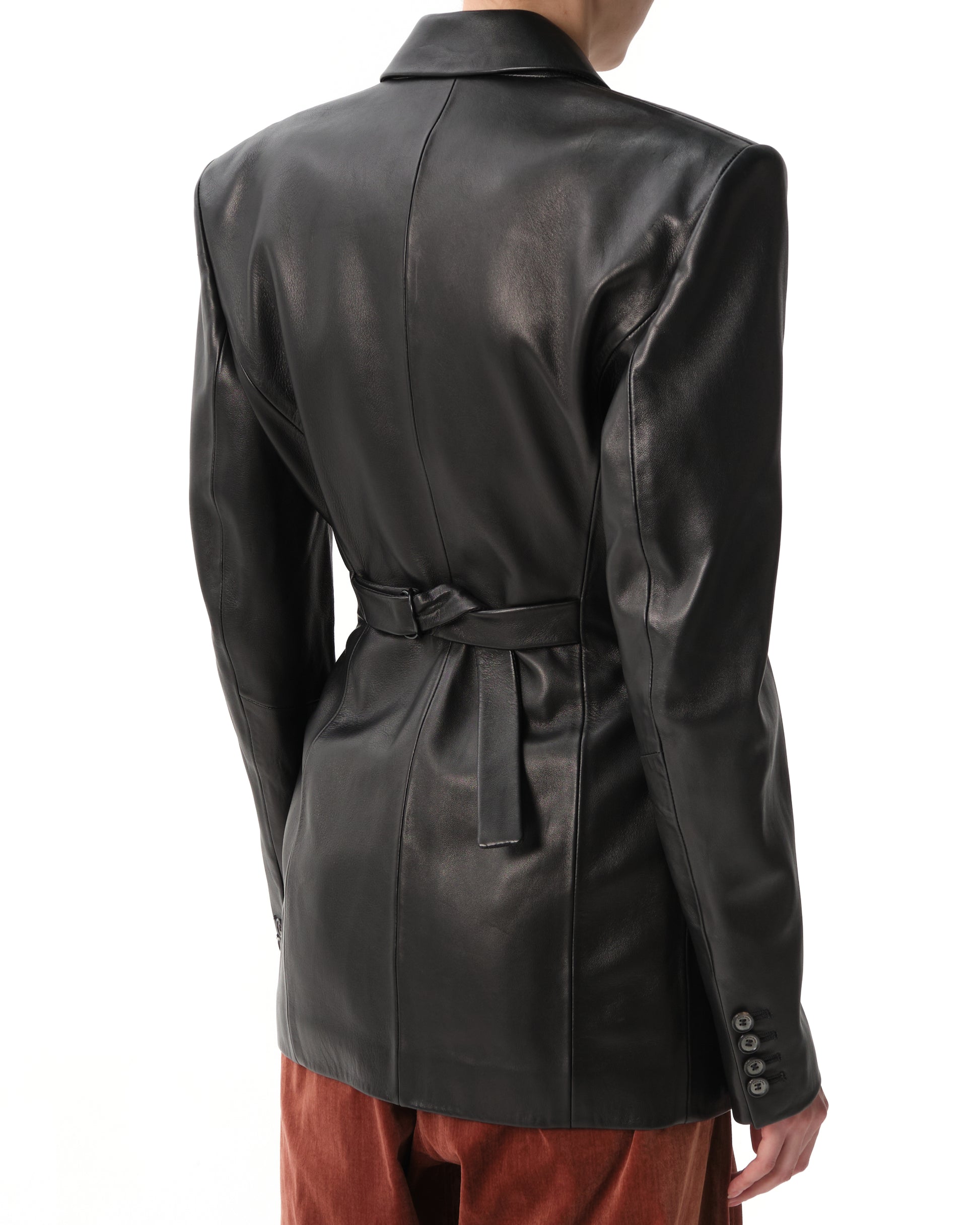 Single-Breasted Leather Jacket