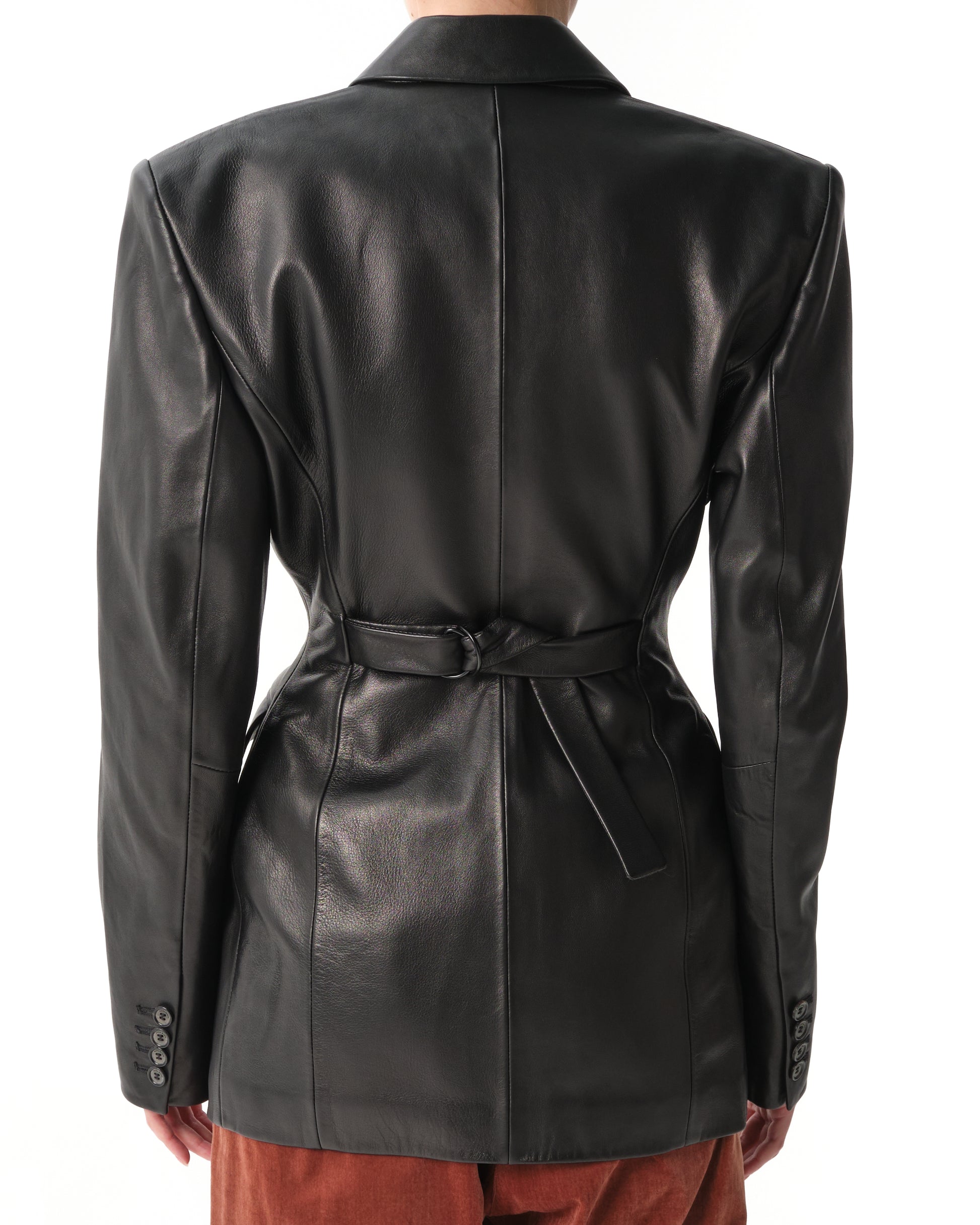 Single-Breasted Leather Jacket