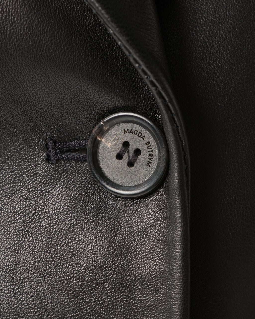 Single-Breasted Leather Jacket