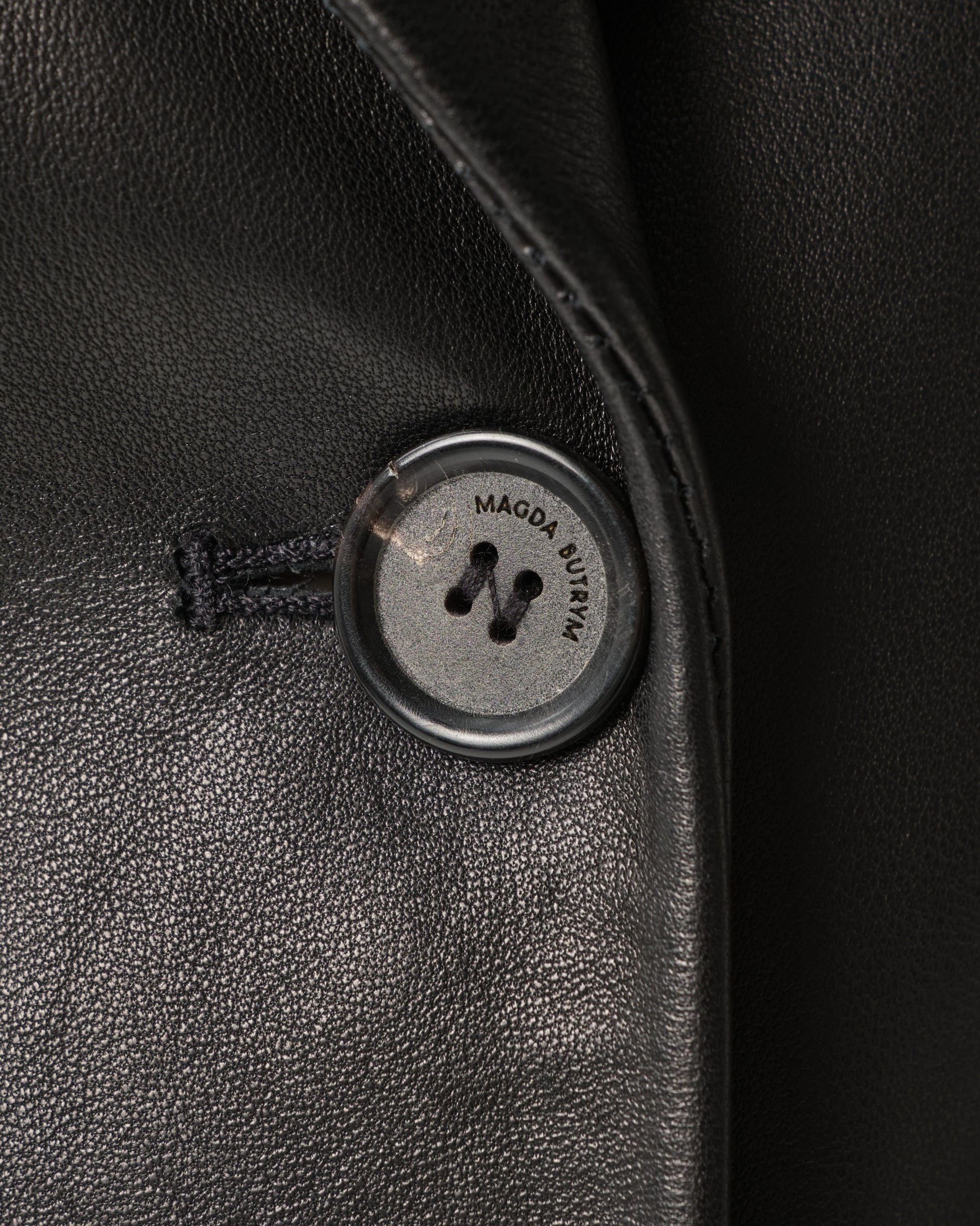 Single-Breasted Leather Jacket