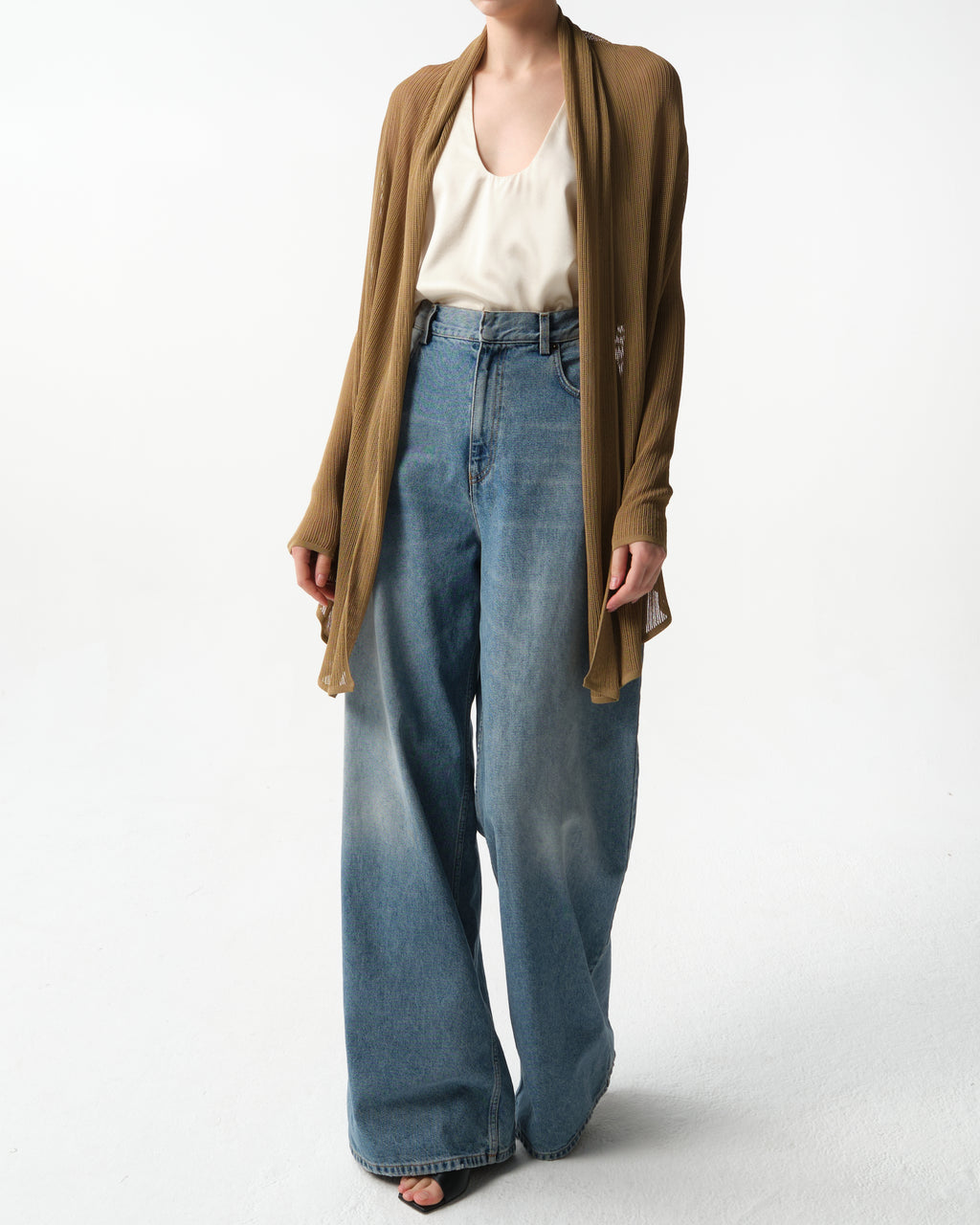 Beige Viscose Cardigan