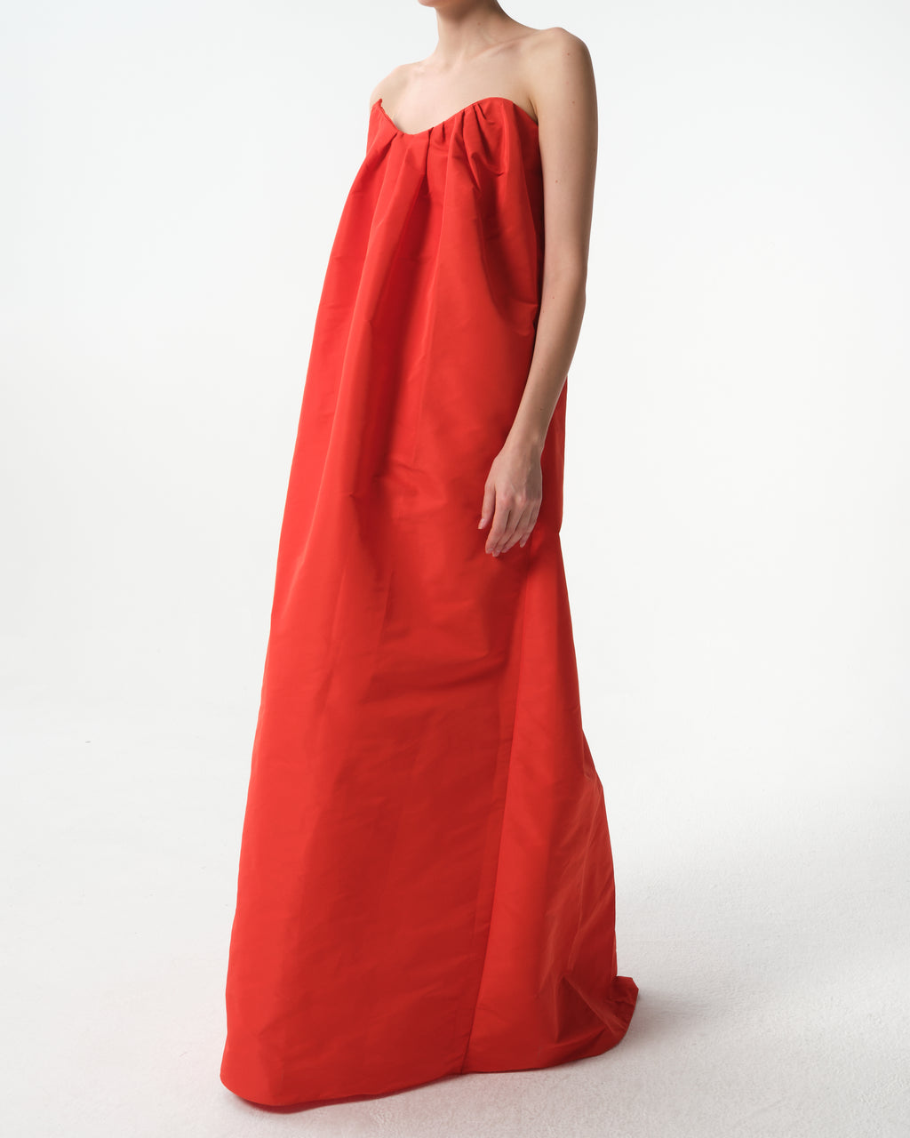 Draped Bustier Maxi Dress