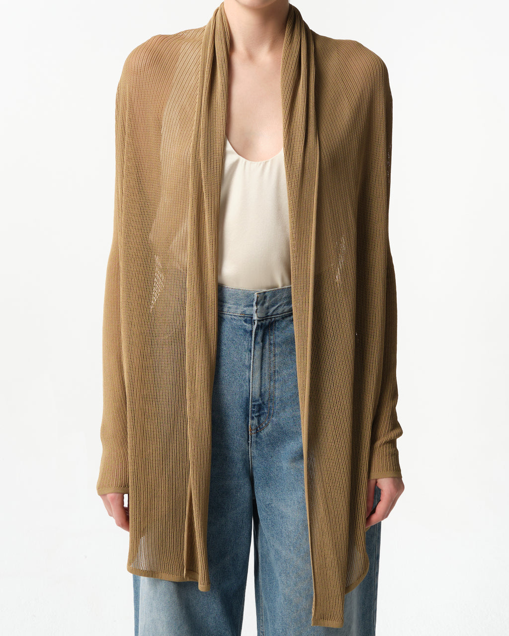 Beige Viscose Cardigan