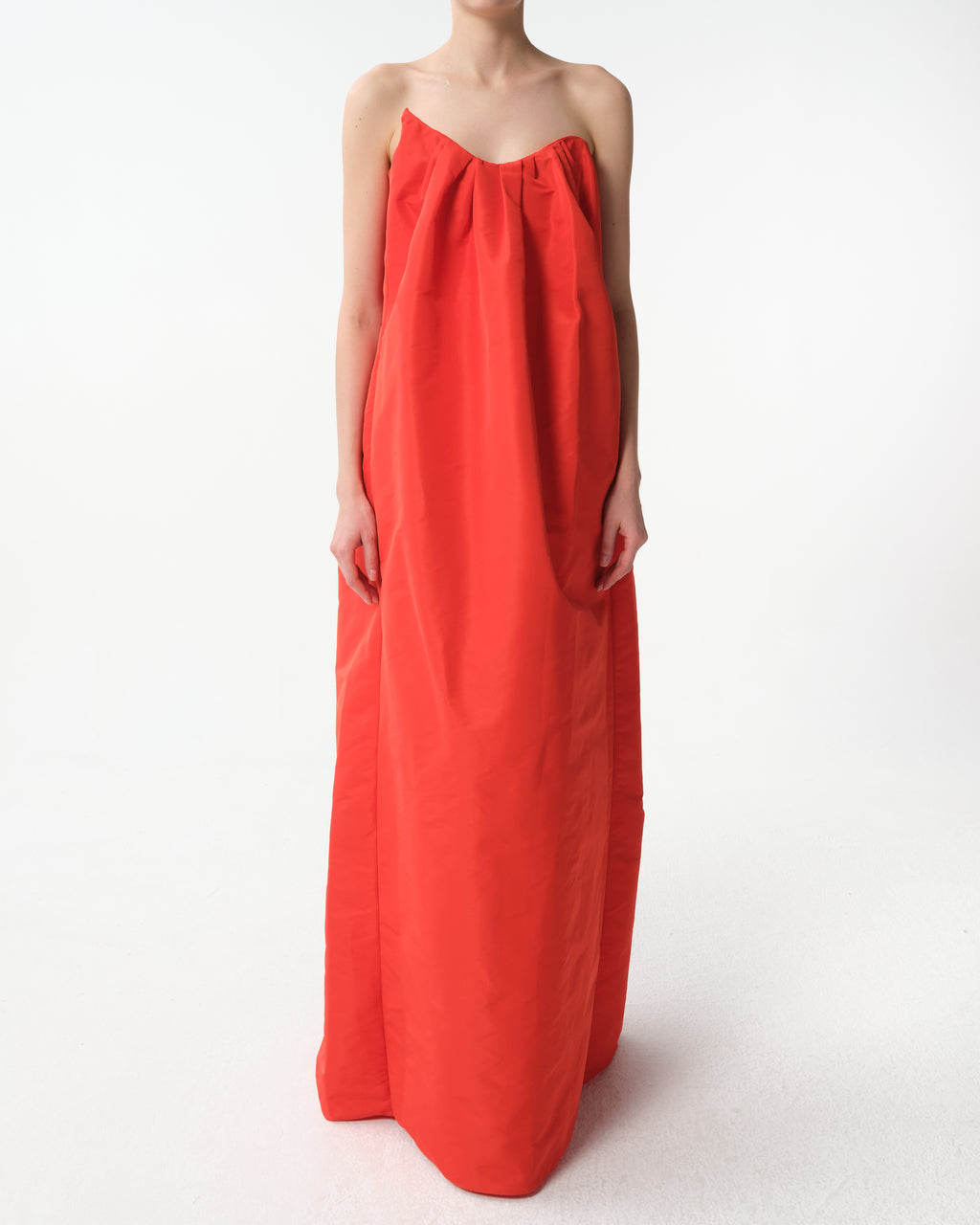 Draped Bustier Maxi Dress