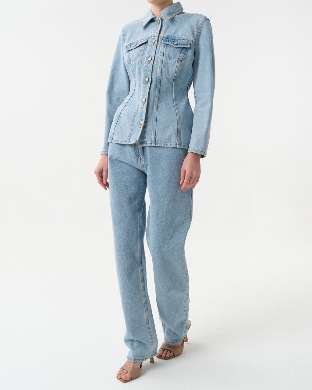 Straight-Leg Denim Pants