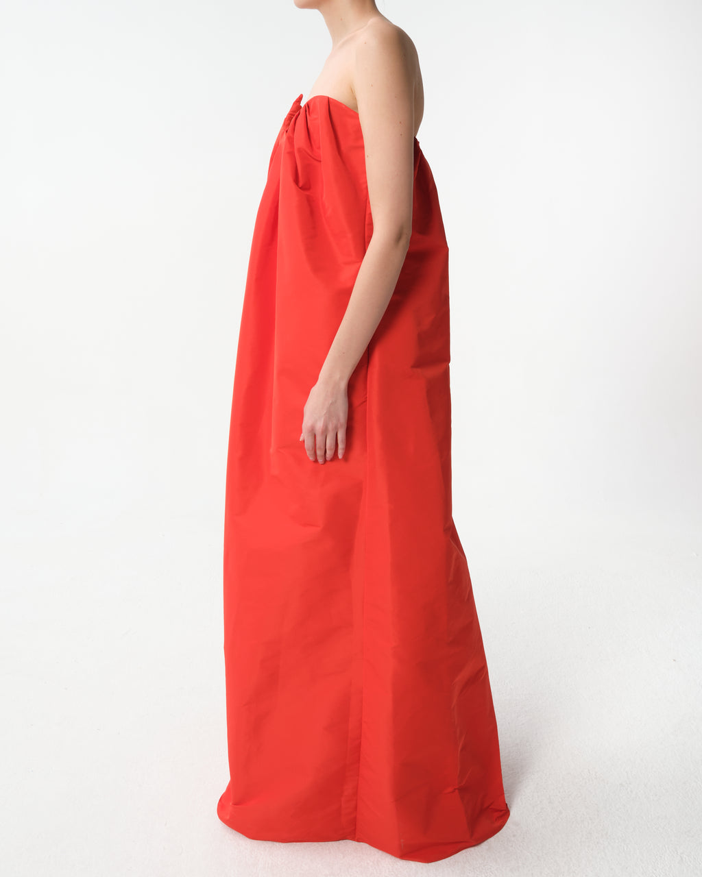 Draped Bustier Maxi Dress