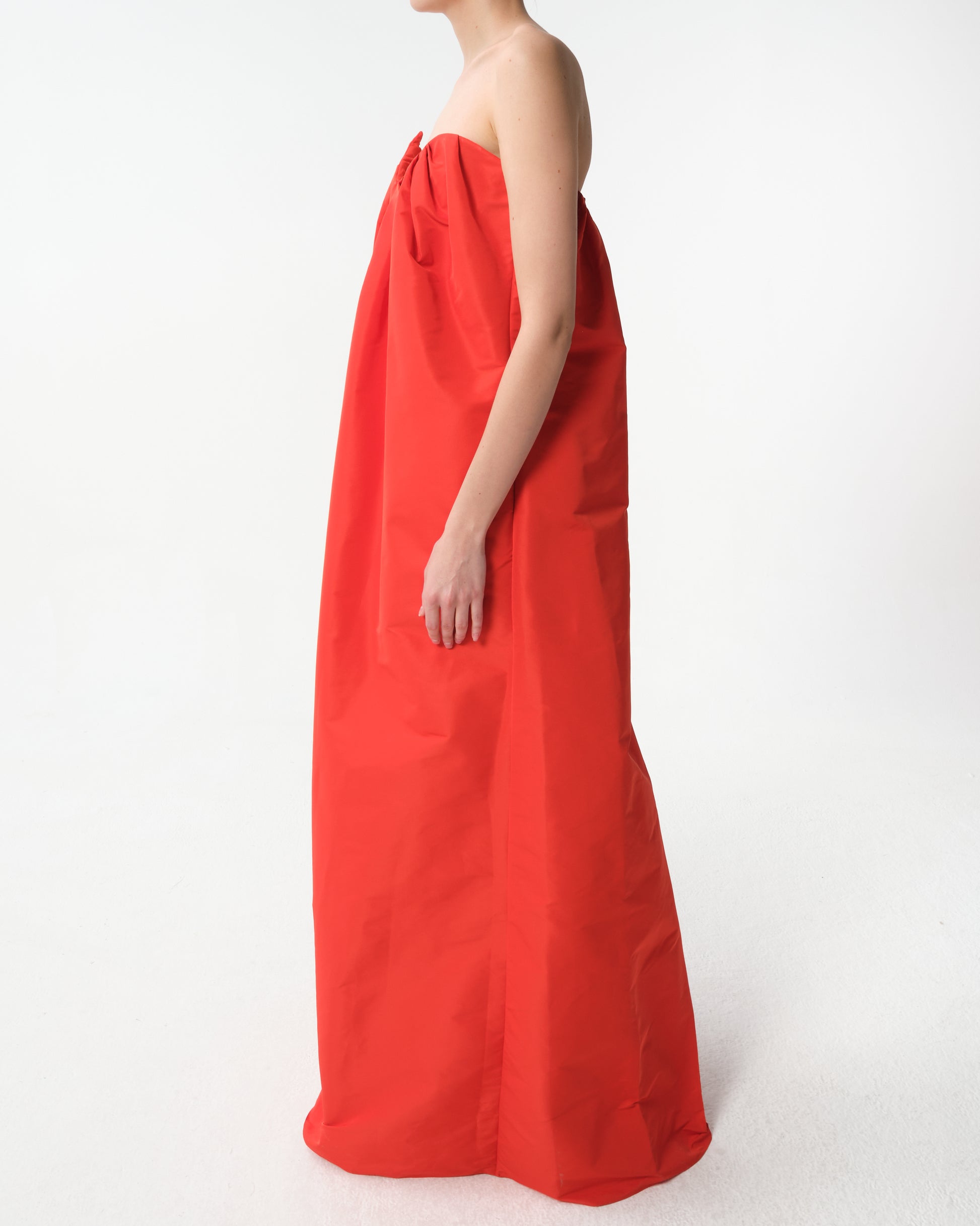Draped Bustier Maxi Dress