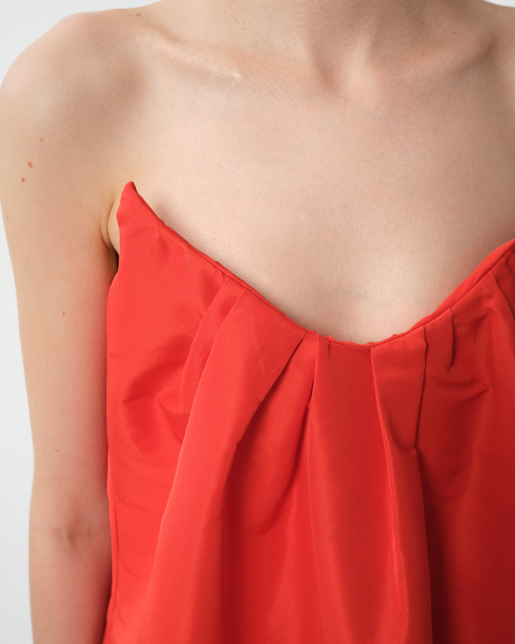 Draped Bustier Maxi Dress