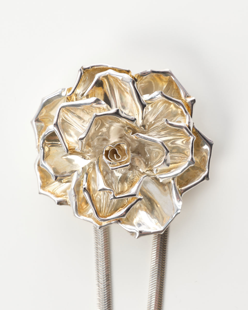 Silver-Plated Floral Choker