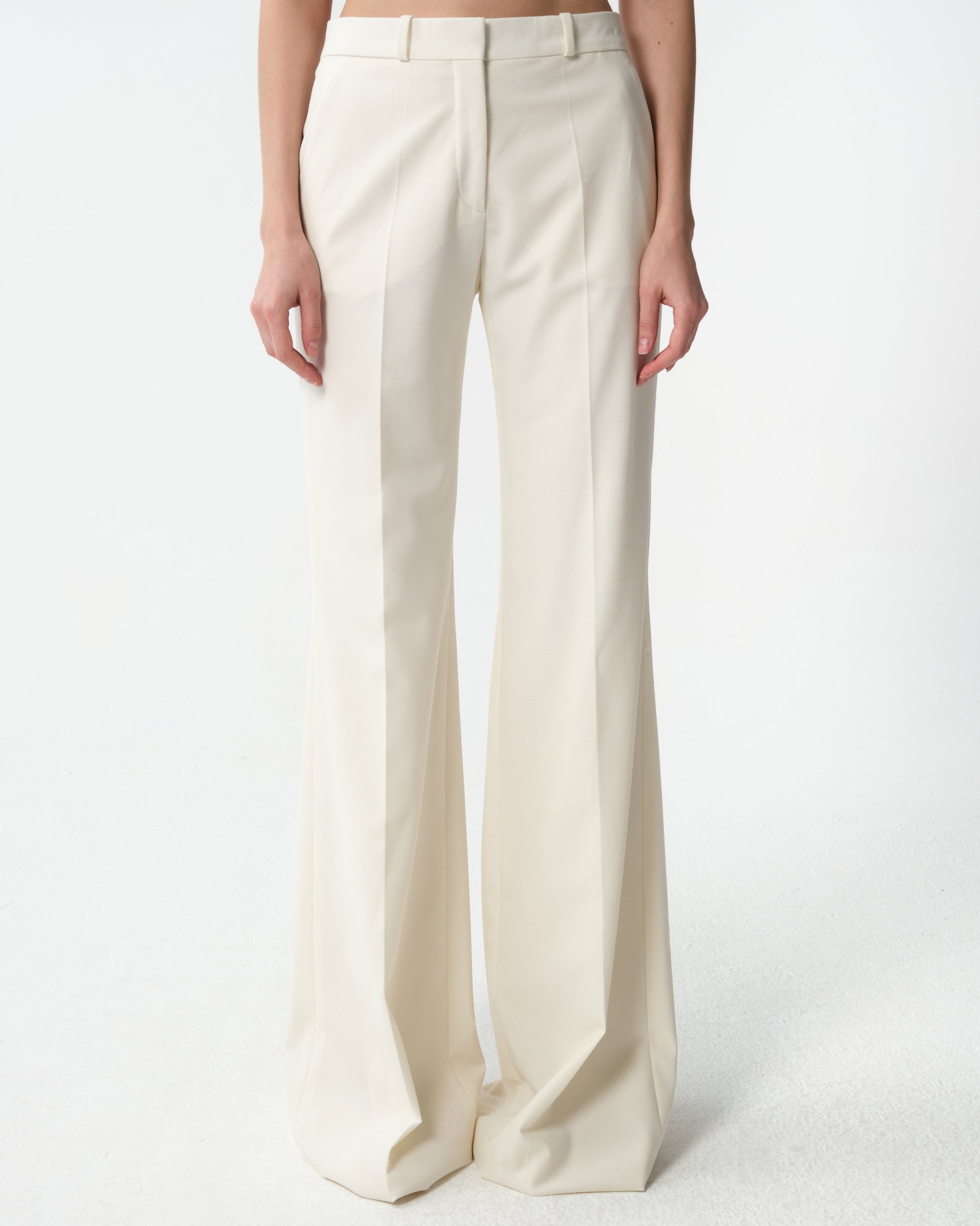 Wool Bootcut Trousers