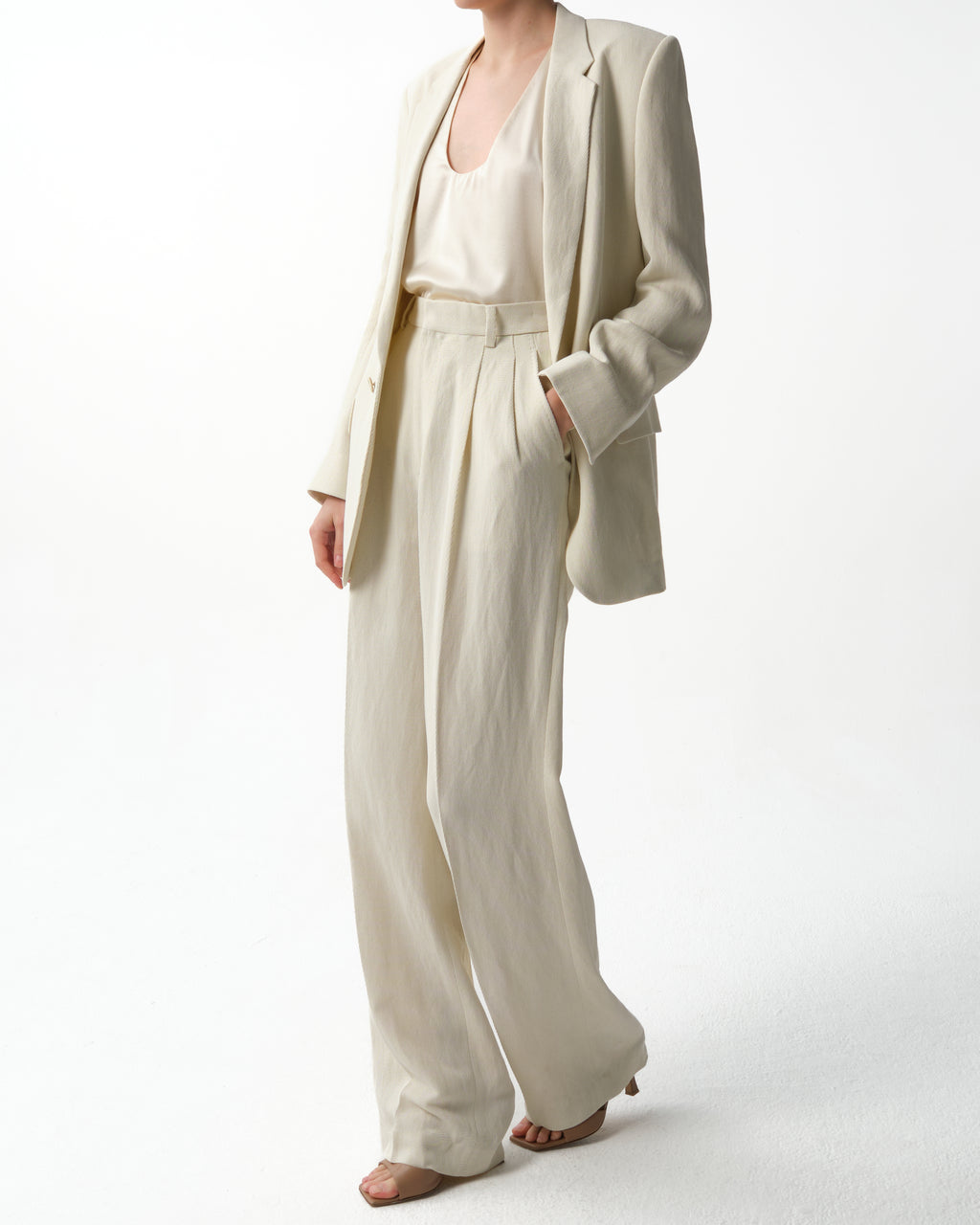 Adjustable Single-Breasted Tailored Jacket