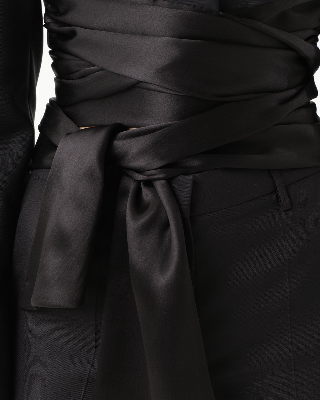 Cropped Silk Grain de Poudre Jacket