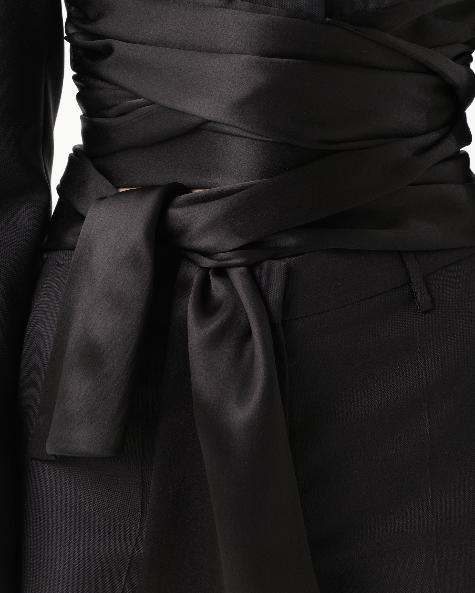 Cropped Silk Grain de Poudre Jacket
