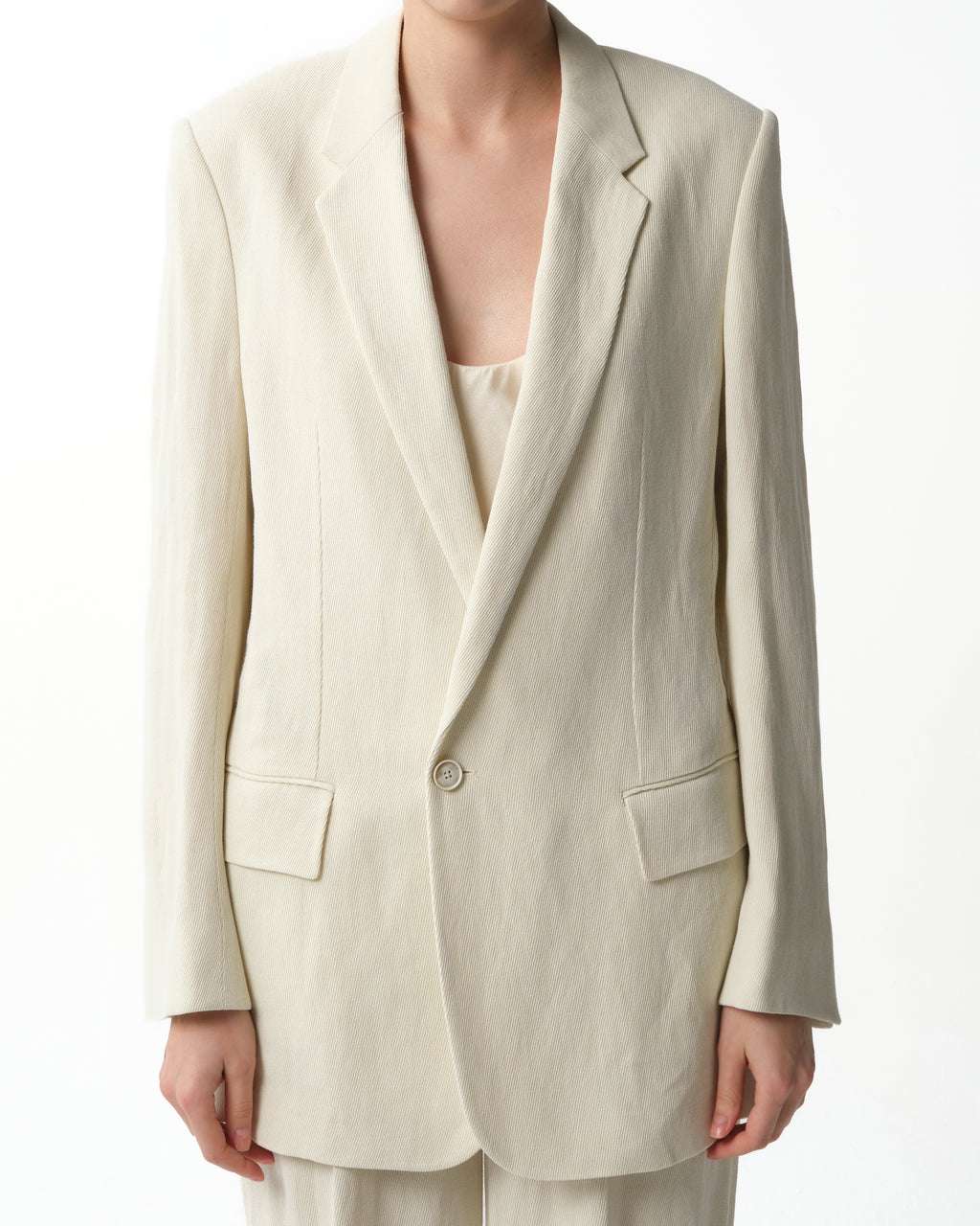 Adjustable Single-Breasted Tailored Jacket