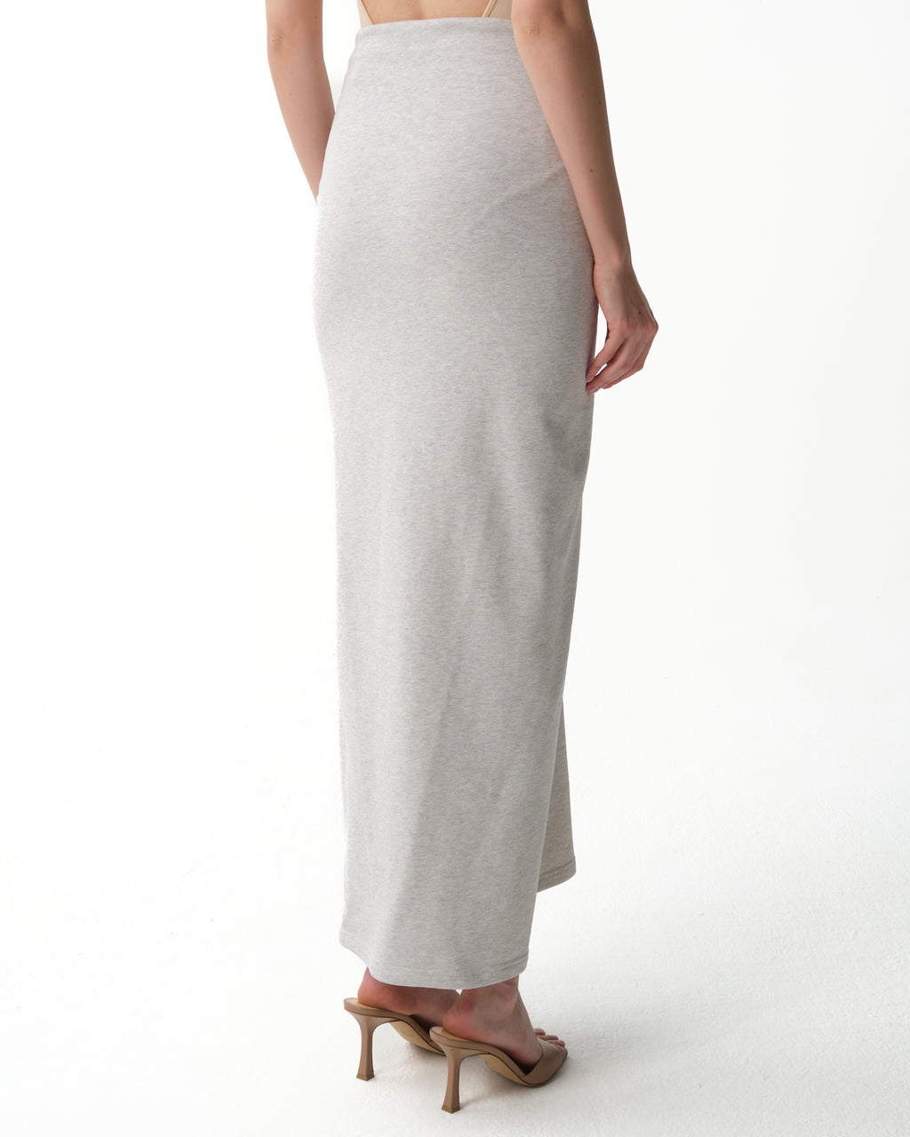 Front-Knot Midi Skirt