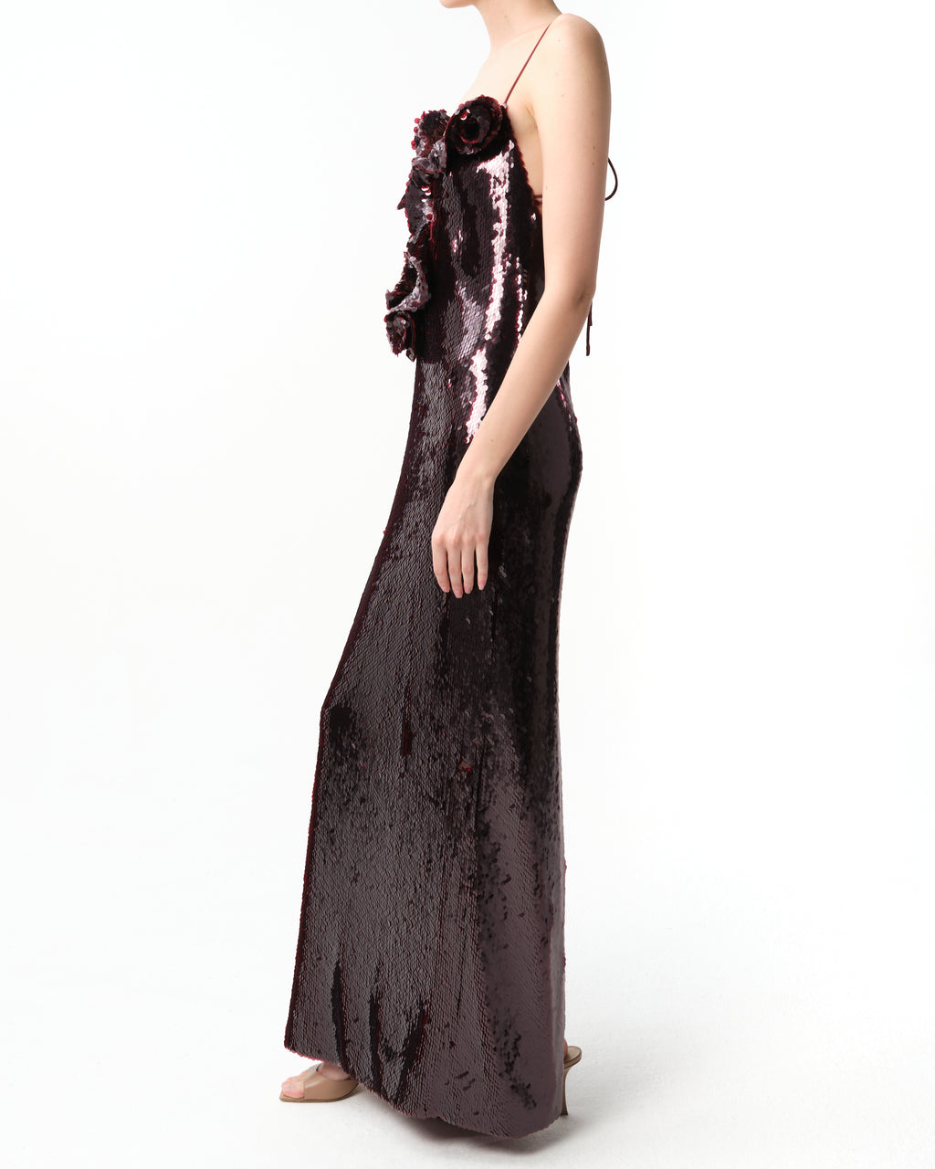 Sequin-Embellished Maxi Dress