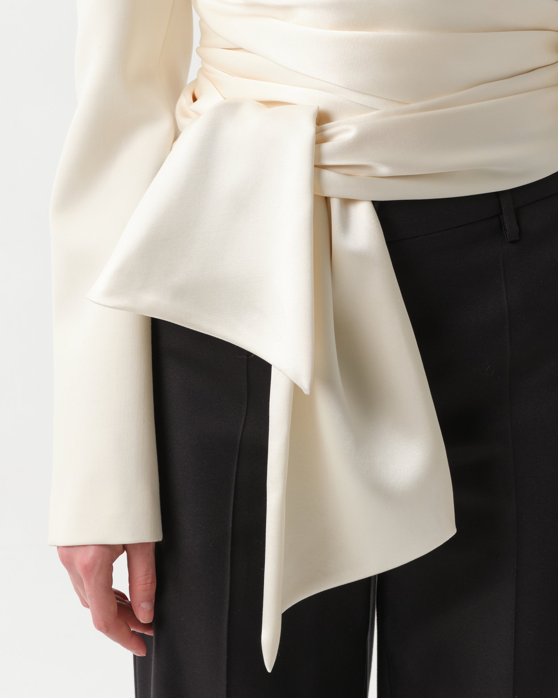 Cropped Silk Grain de Poudre Jacket