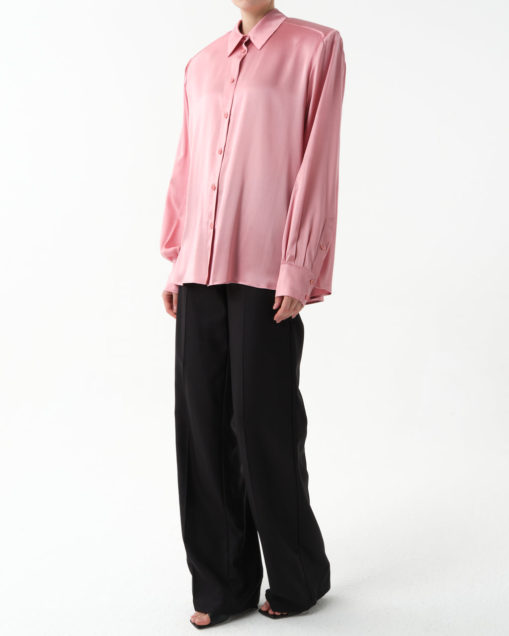 Long-Sleeve Silk Shirt