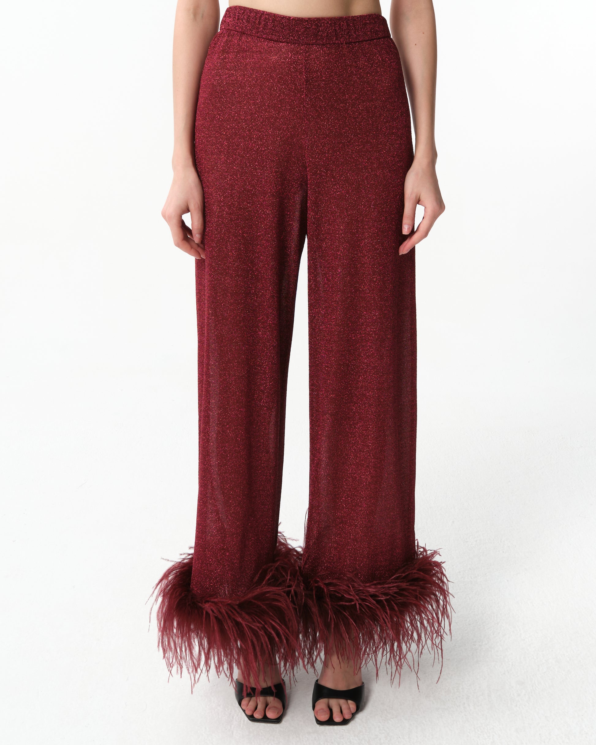 Lumière Feather-Trimmed Pants