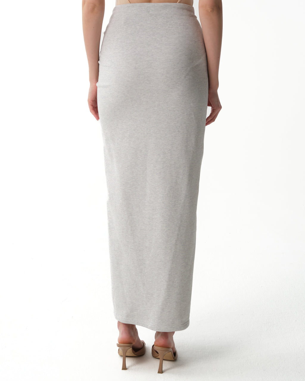 Front-Knot Midi Skirt
