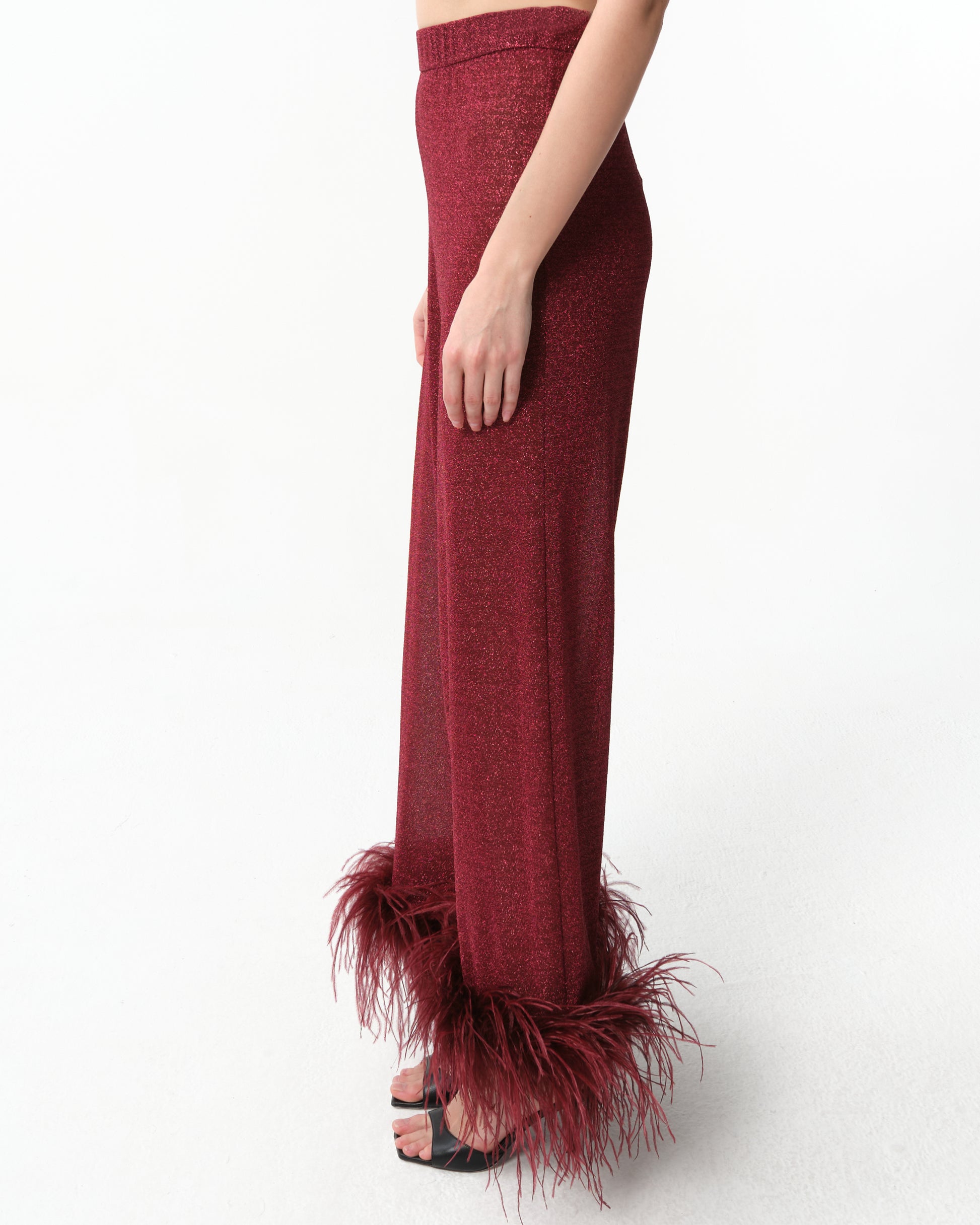 Lumière Feather-Trimmed Pants