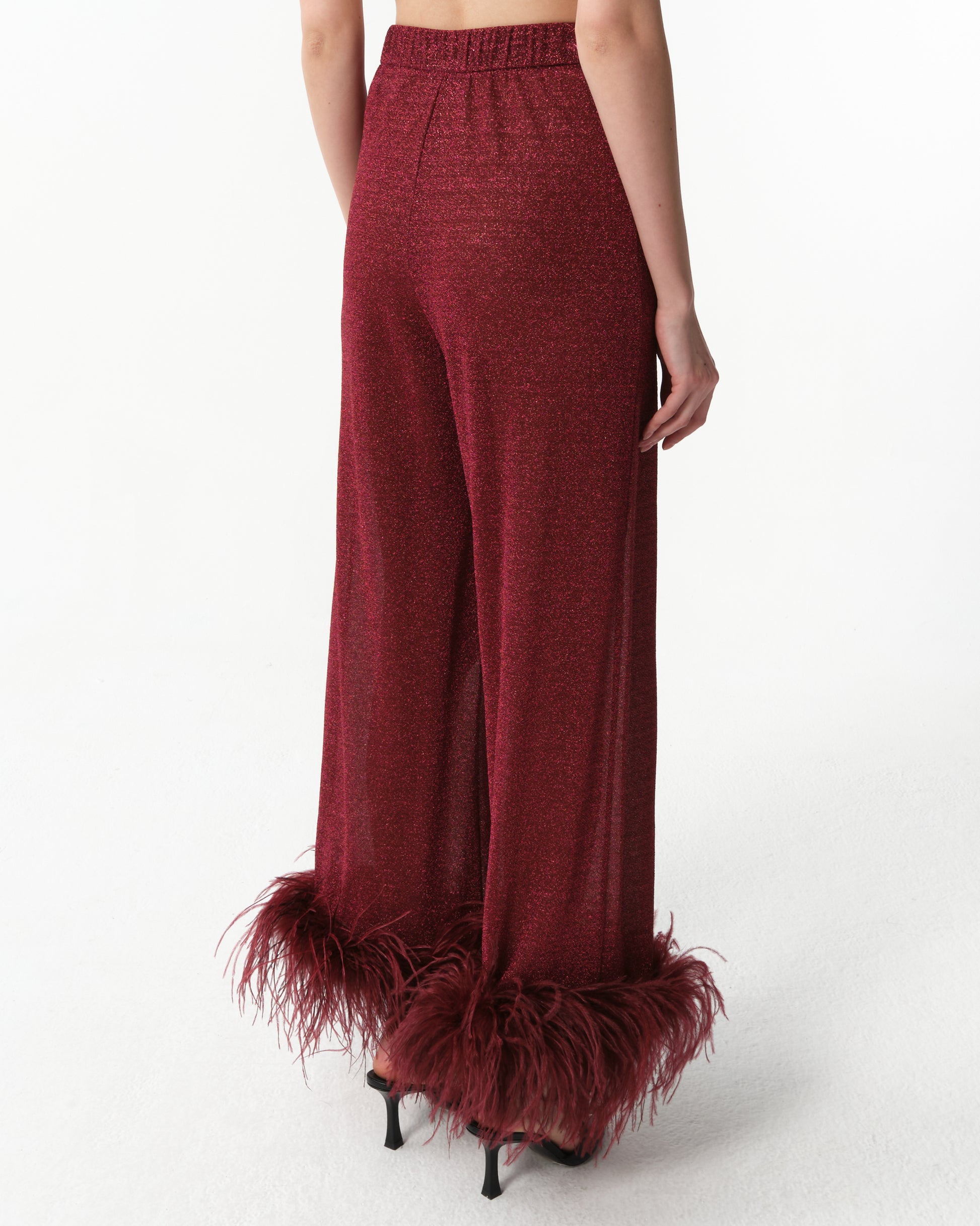 Lumière Feather-Trimmed Pants