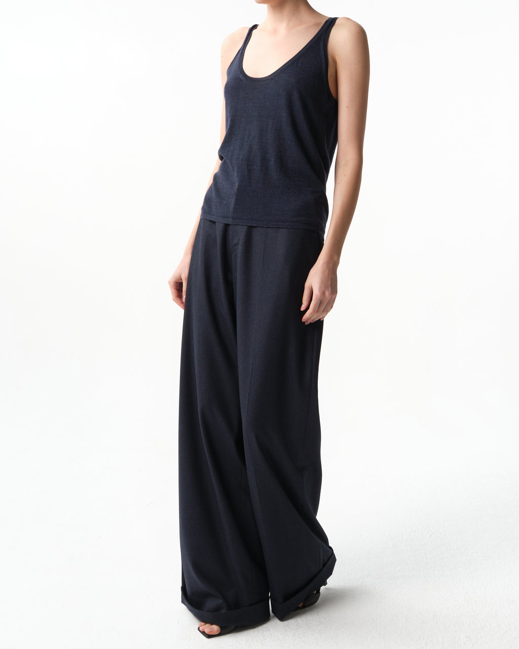 Wool Scoop-Neck Top