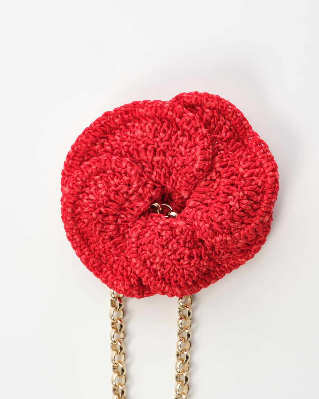 Crochet Floral-Appliqué Necklace