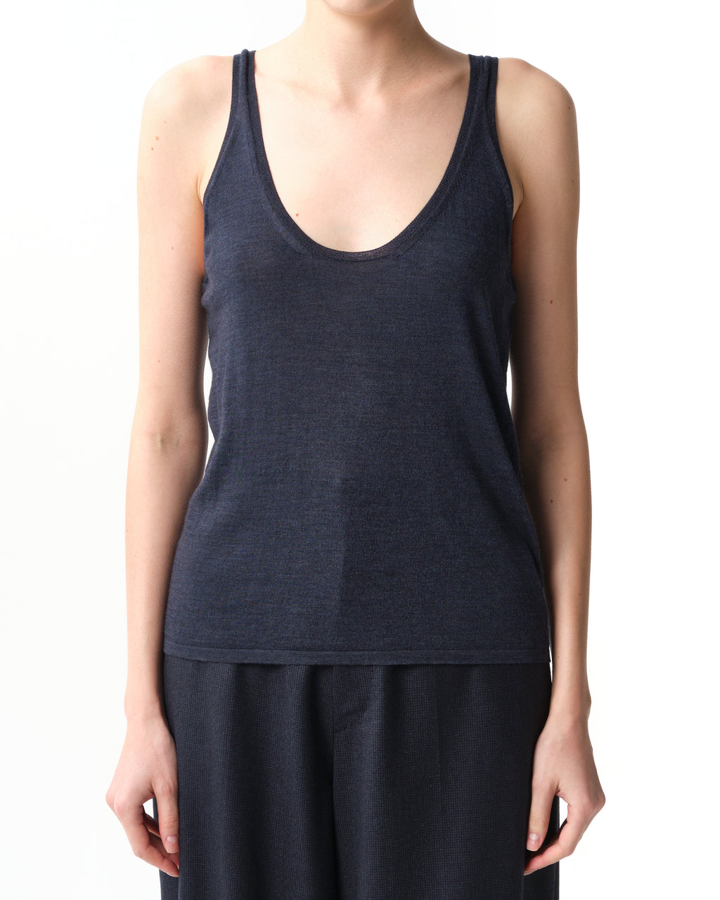 Wool Scoop-Neck Top