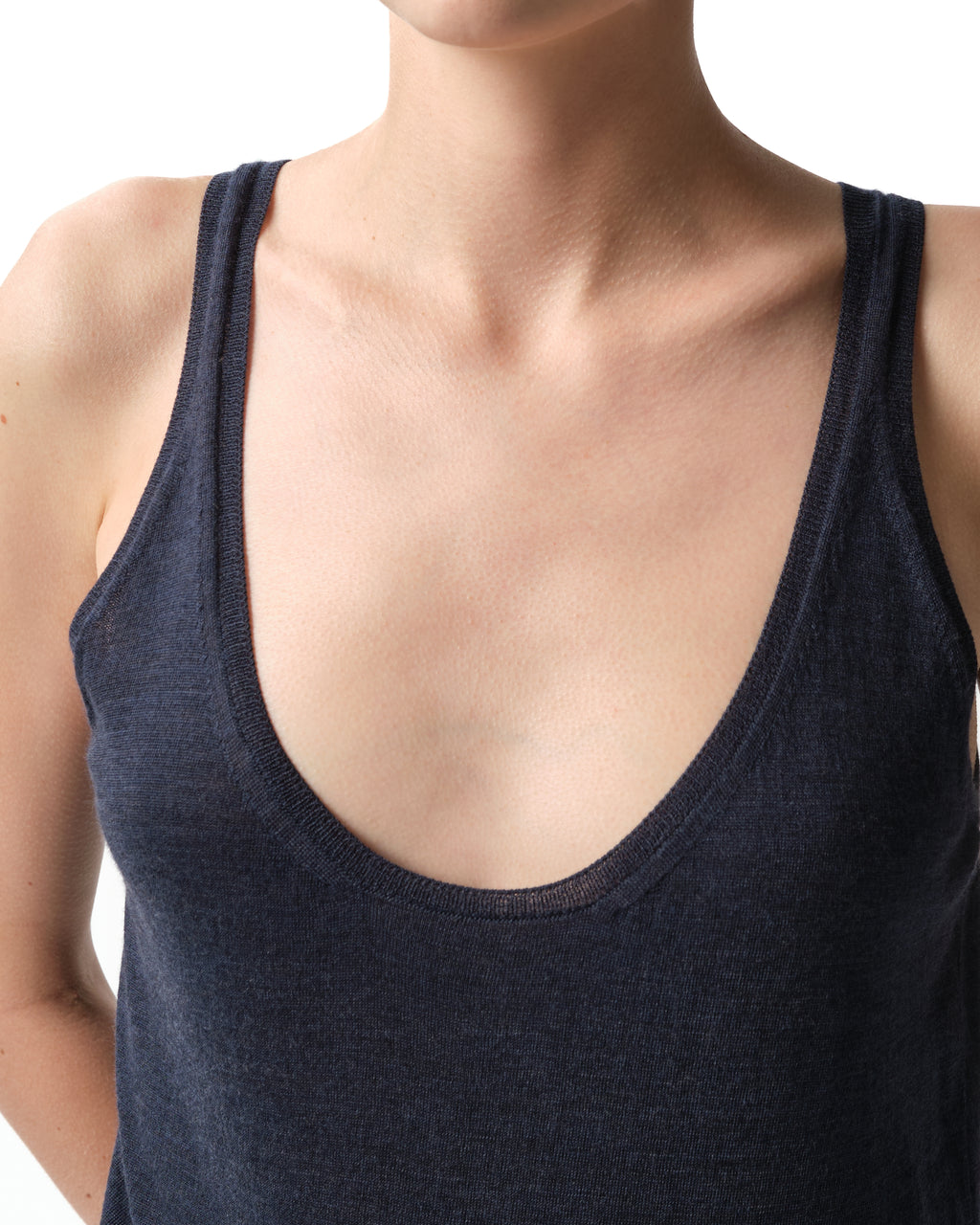 Wool Scoop-Neck Top