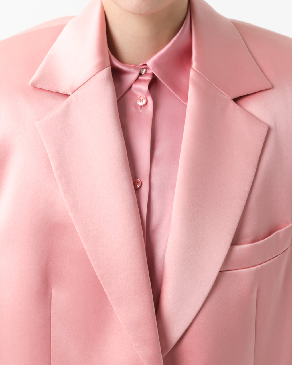 Single-Breasted Silk Blazer