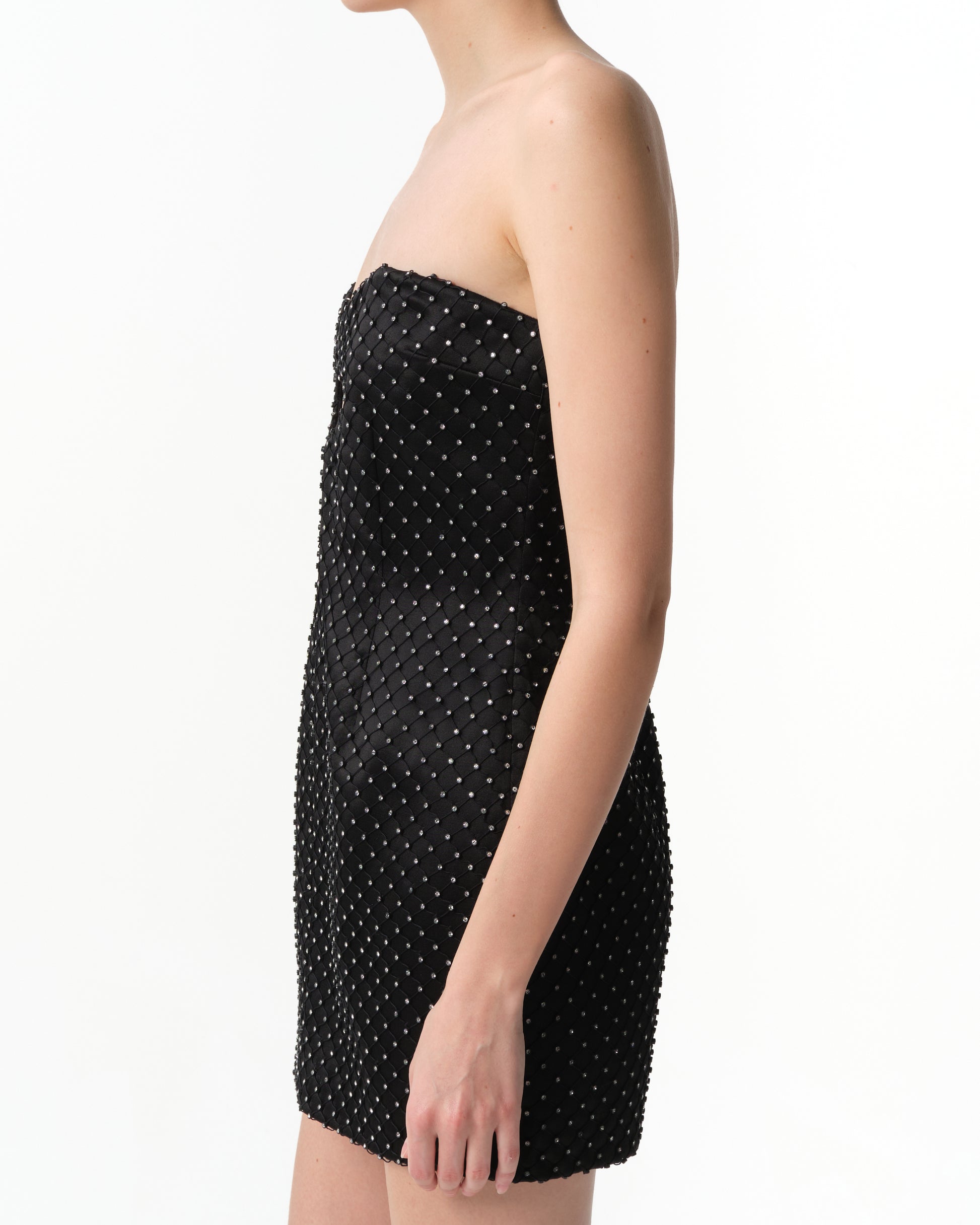 Crystal-Embellished Mini Dress