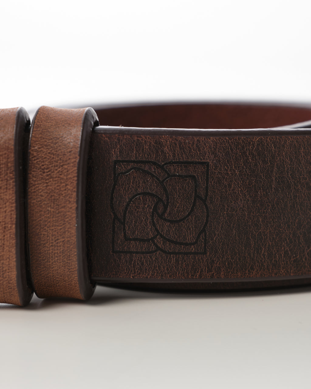 Engraved Western Leather Belt
