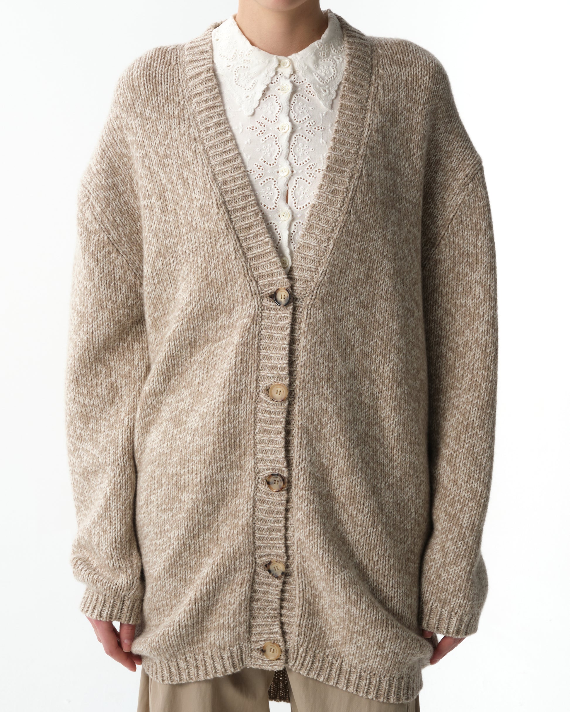 Oversized Marled Cardigan