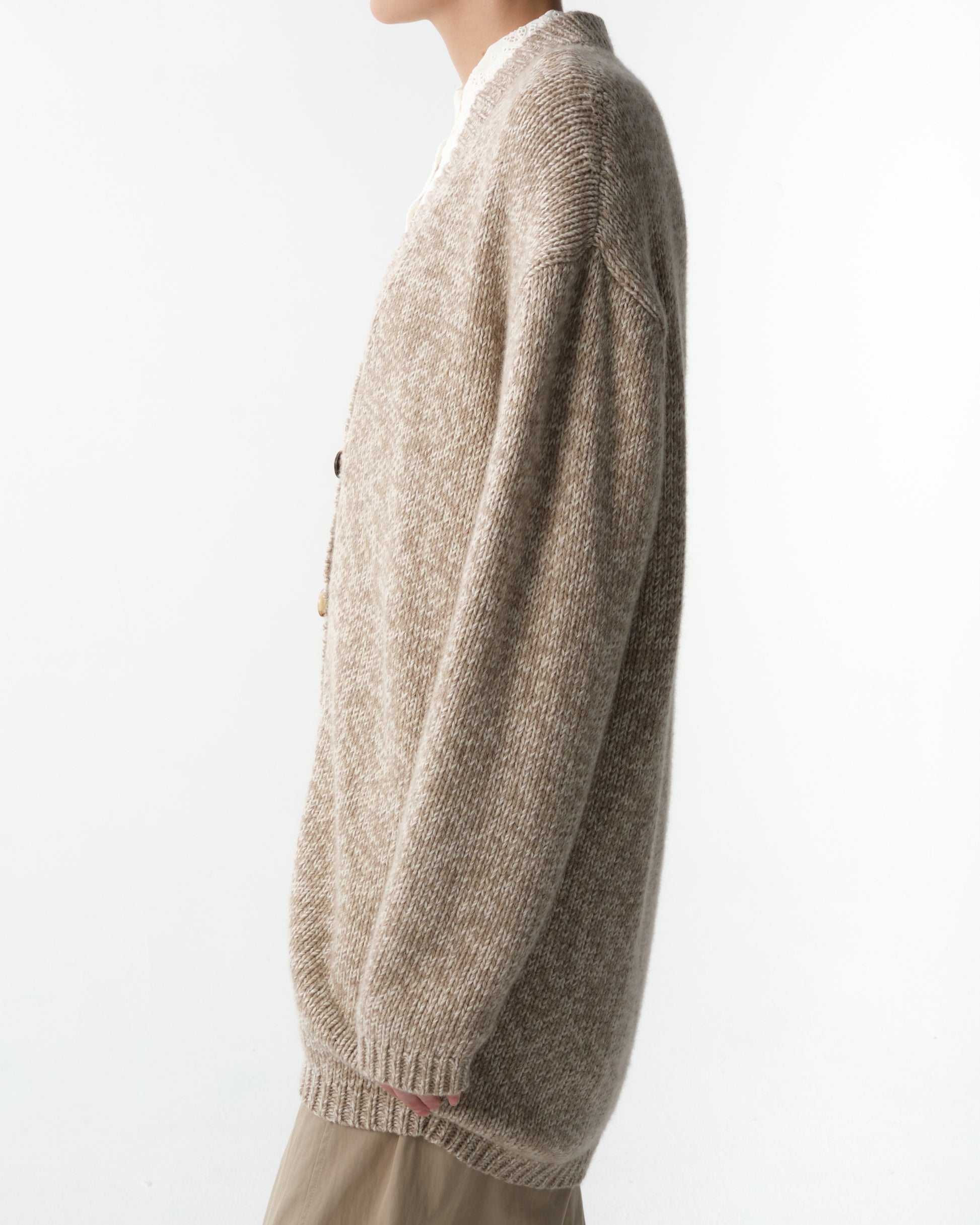 Oversized Marled Cardigan