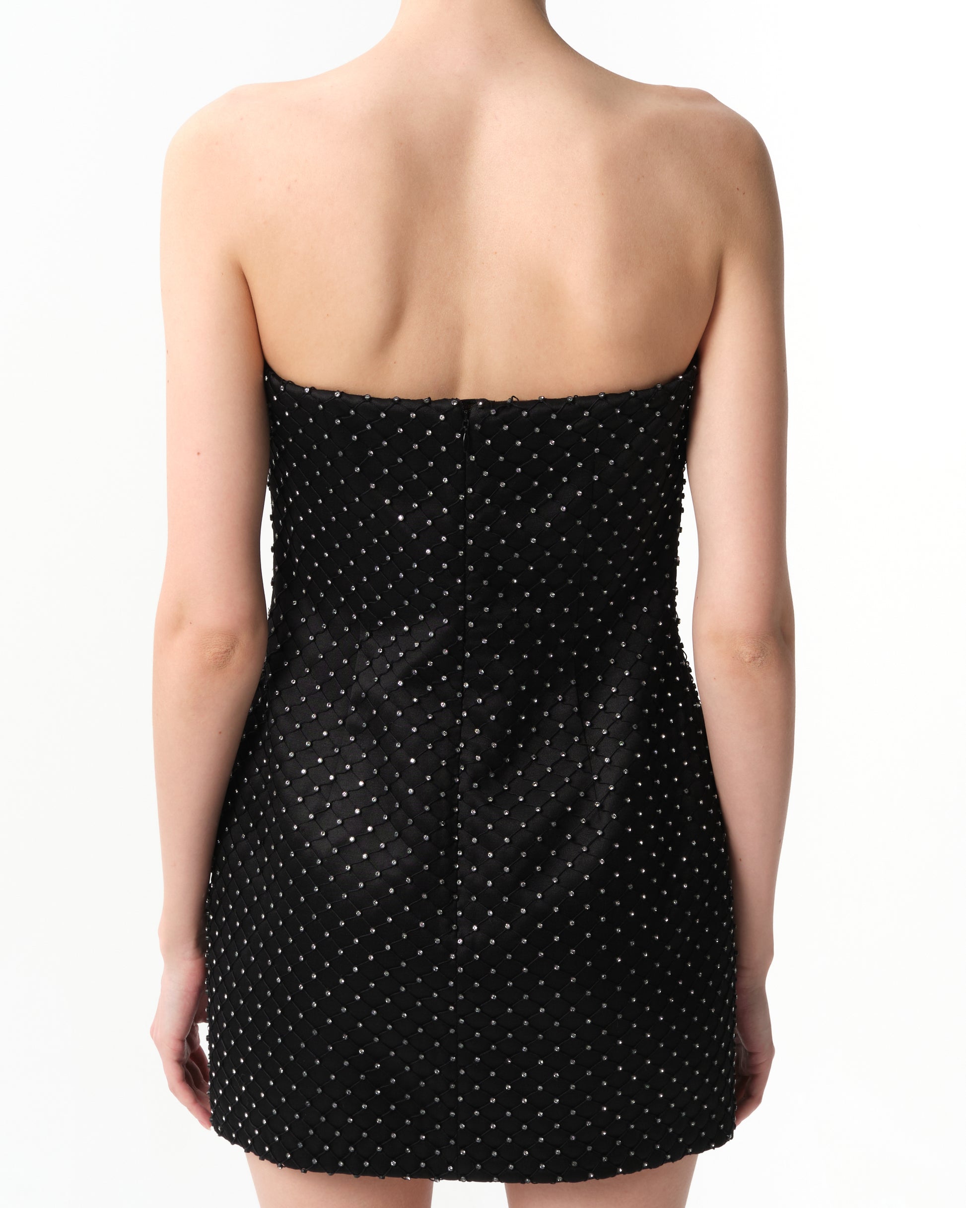 Crystal-Embellished Mini Dress