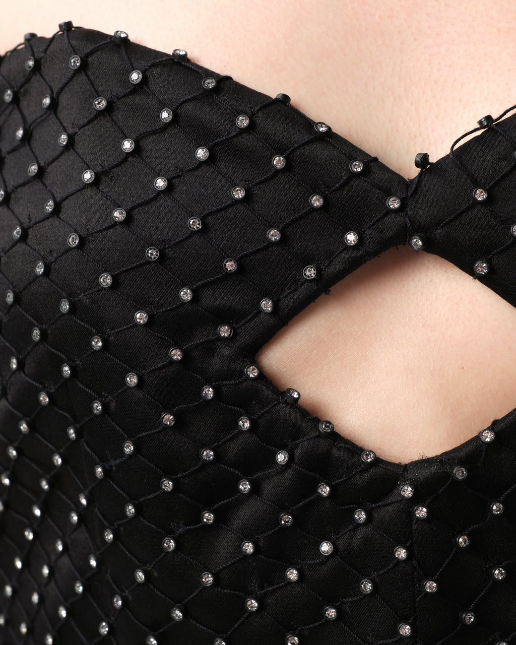 Crystal-Embellished Mini Dress