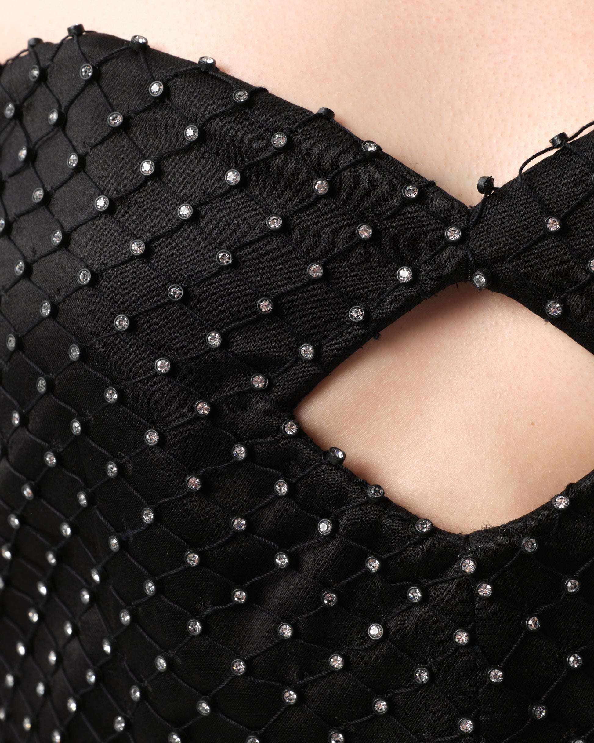 Crystal-Embellished Mini Dress