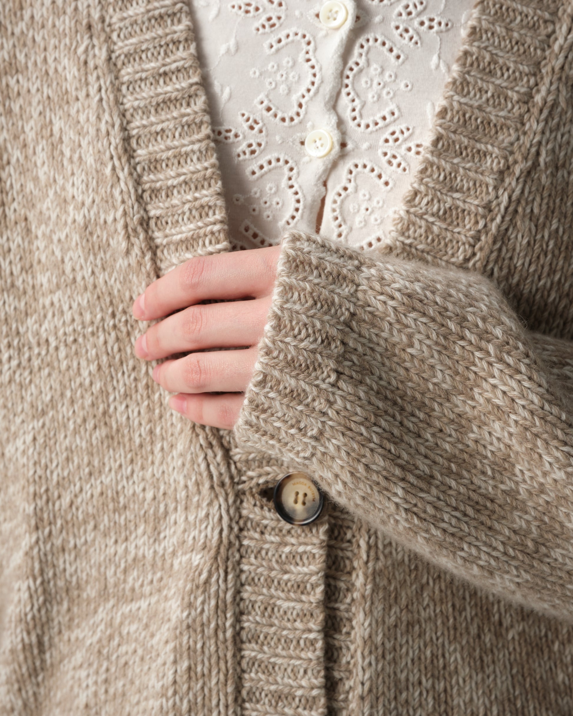Oversized Marled Cardigan