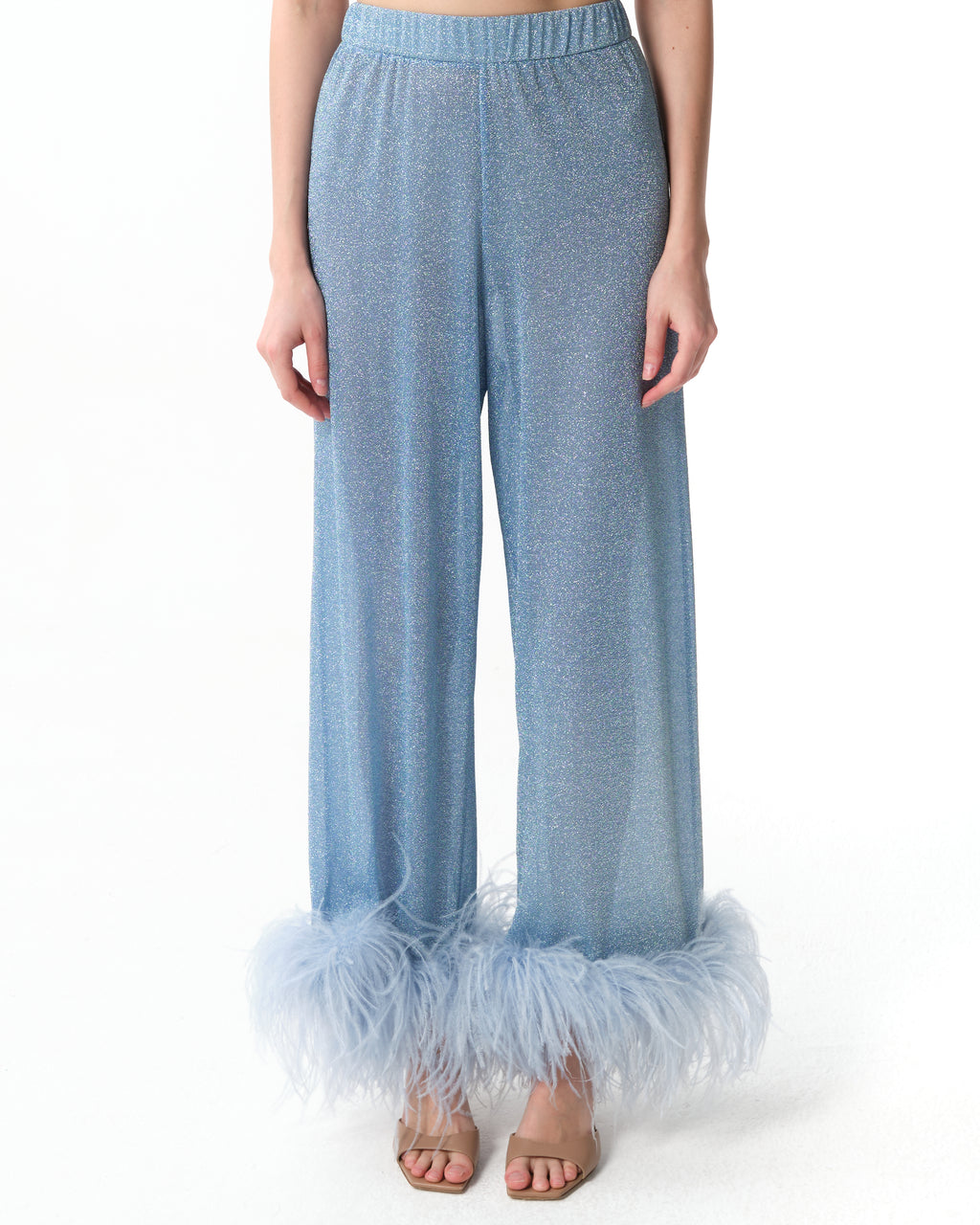 Lumière Feather-Trimmed Pants