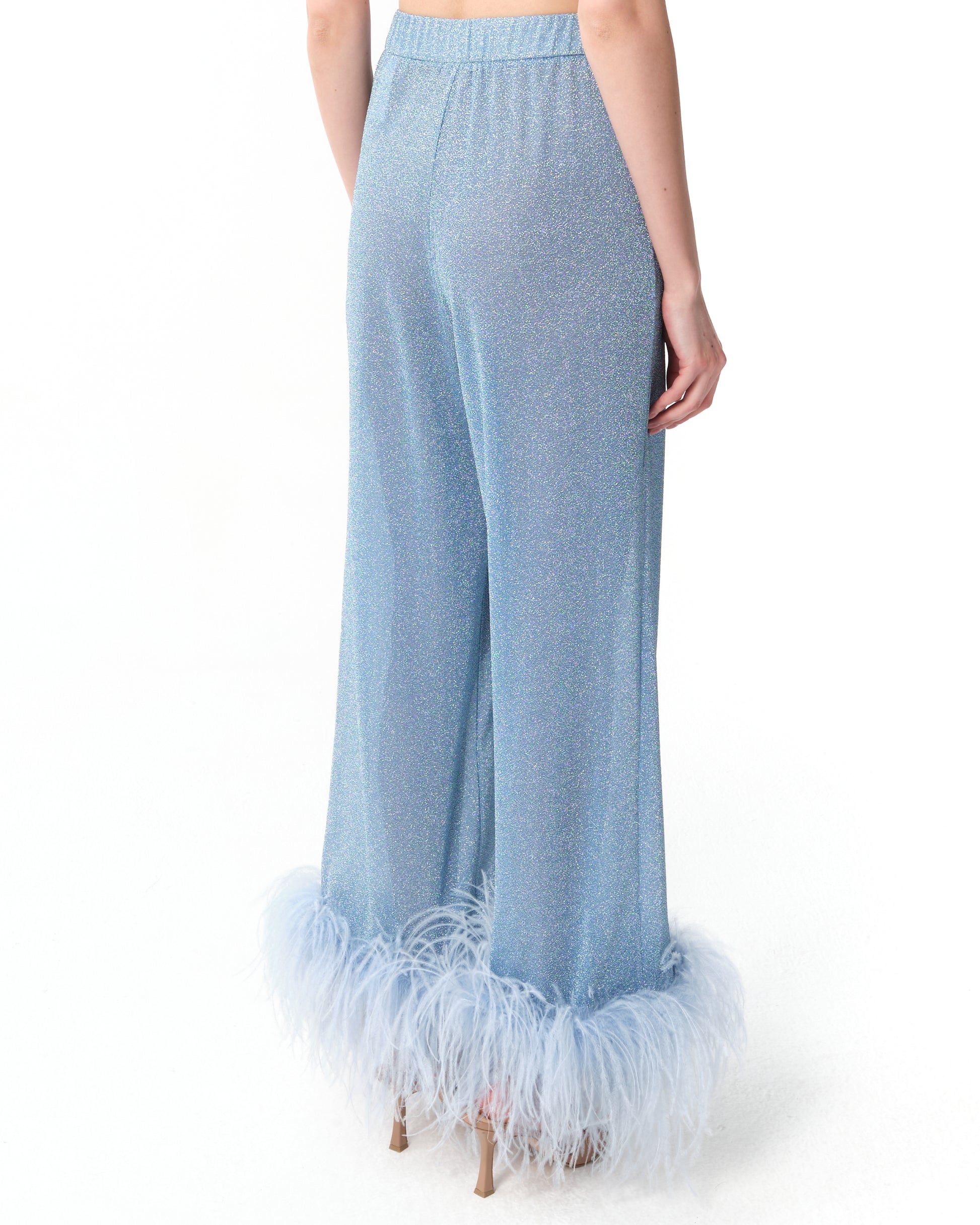 Lumière Feather-Trimmed Pants