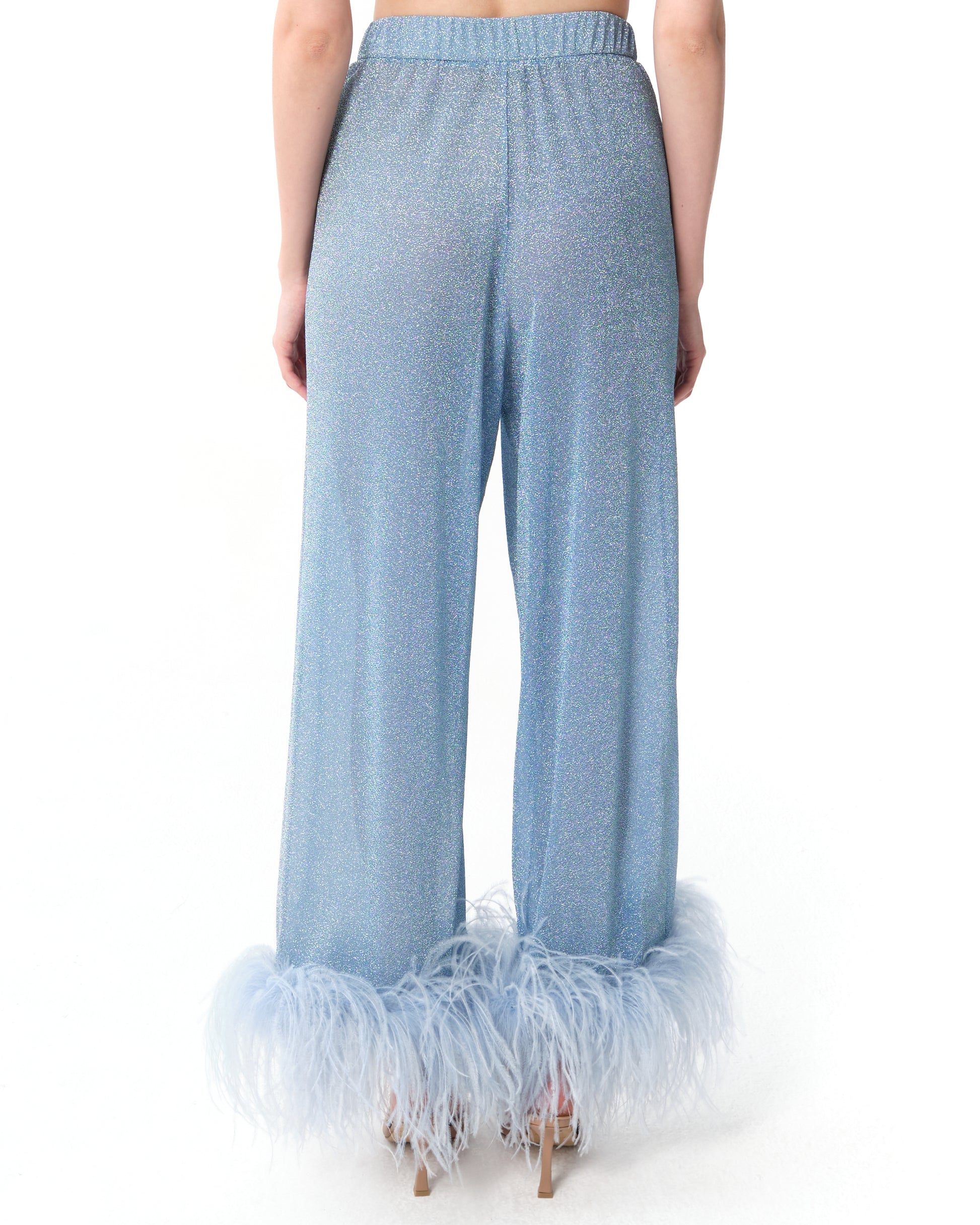 Lumière Feather-Trimmed Pants
