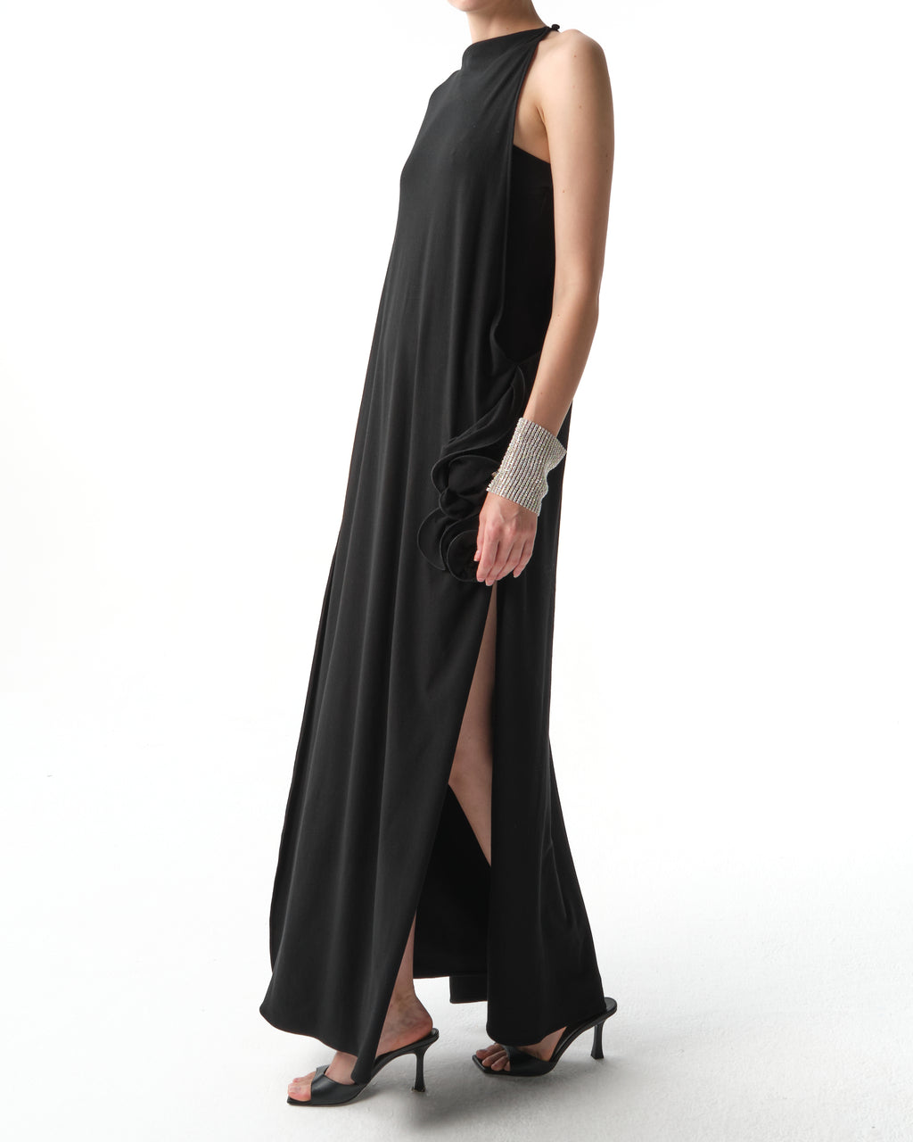 One-Shoulder Ruffle Detail Dress