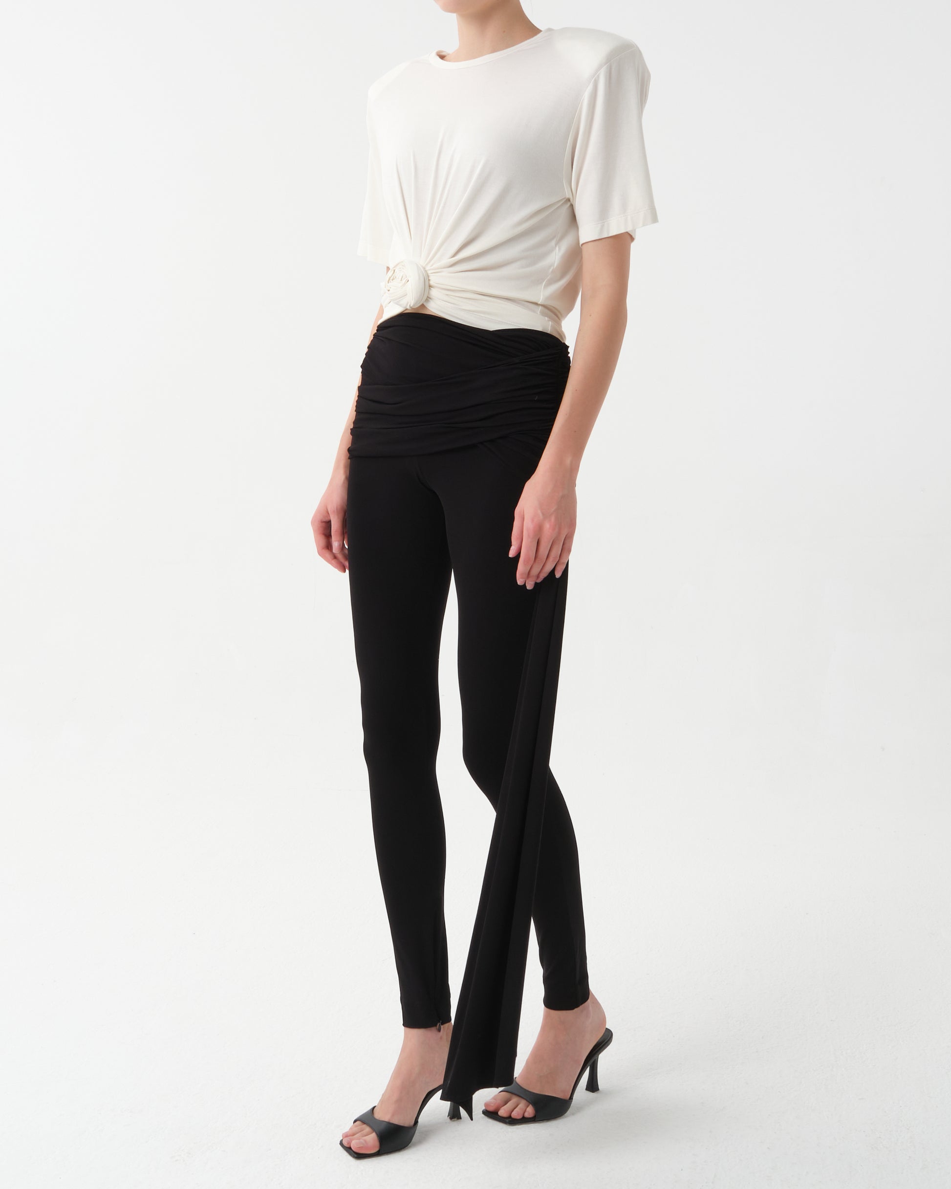 Sash-Detail Leggings