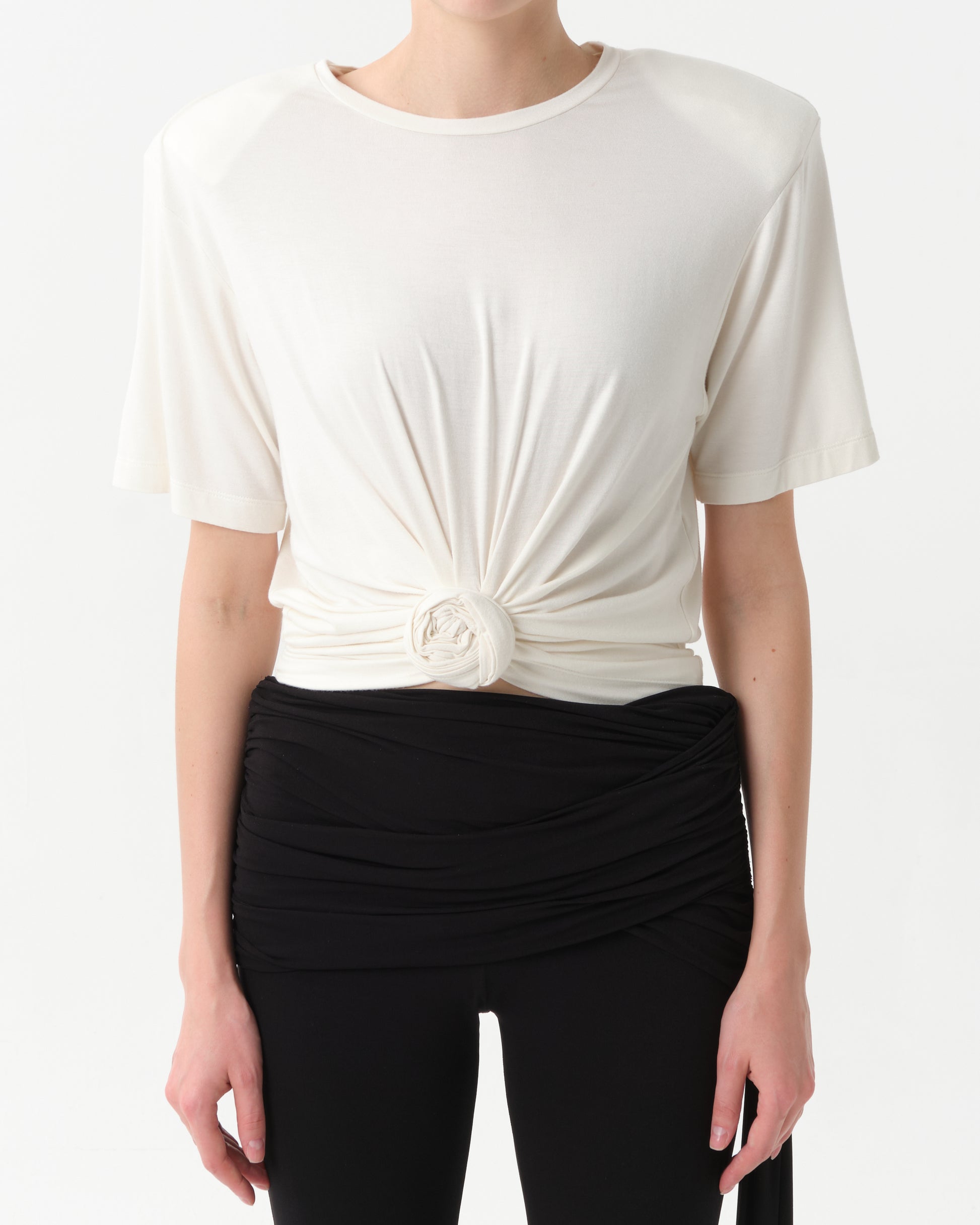 Knotted Ribbed T-Shirt