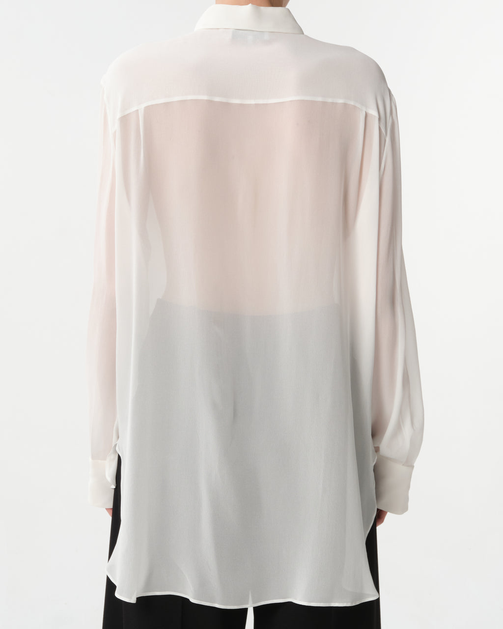 Ruffled Silk Shirt