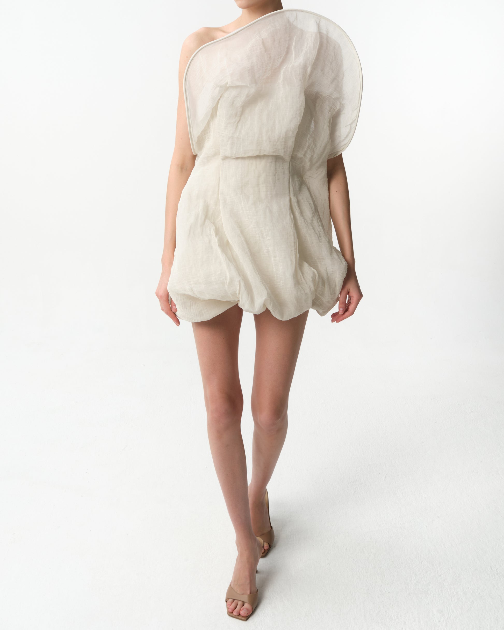 Strapless Sculptural Mini Dress