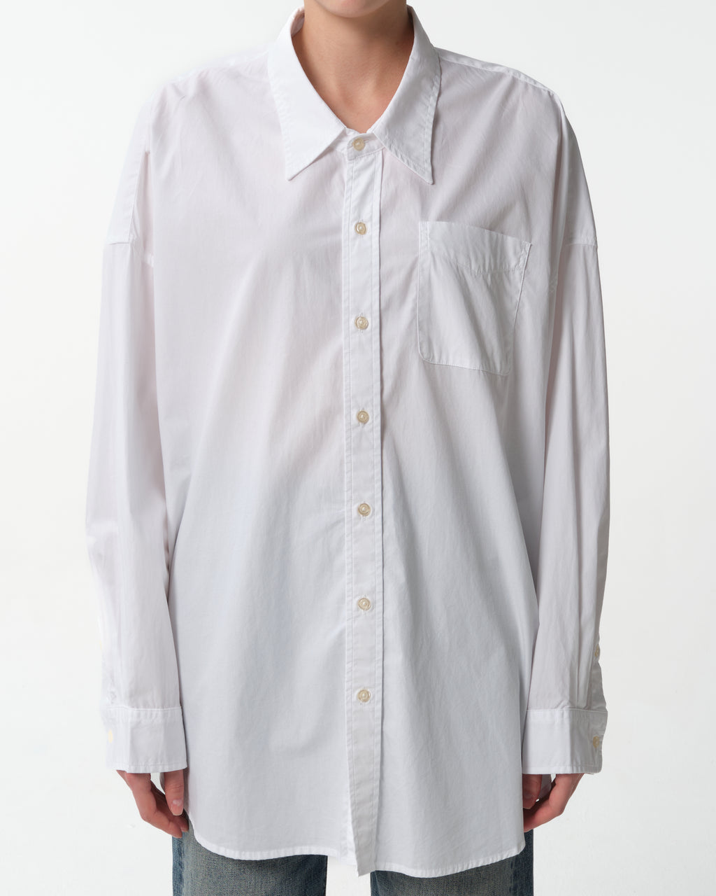 Drop Neck Oxford Shirt
