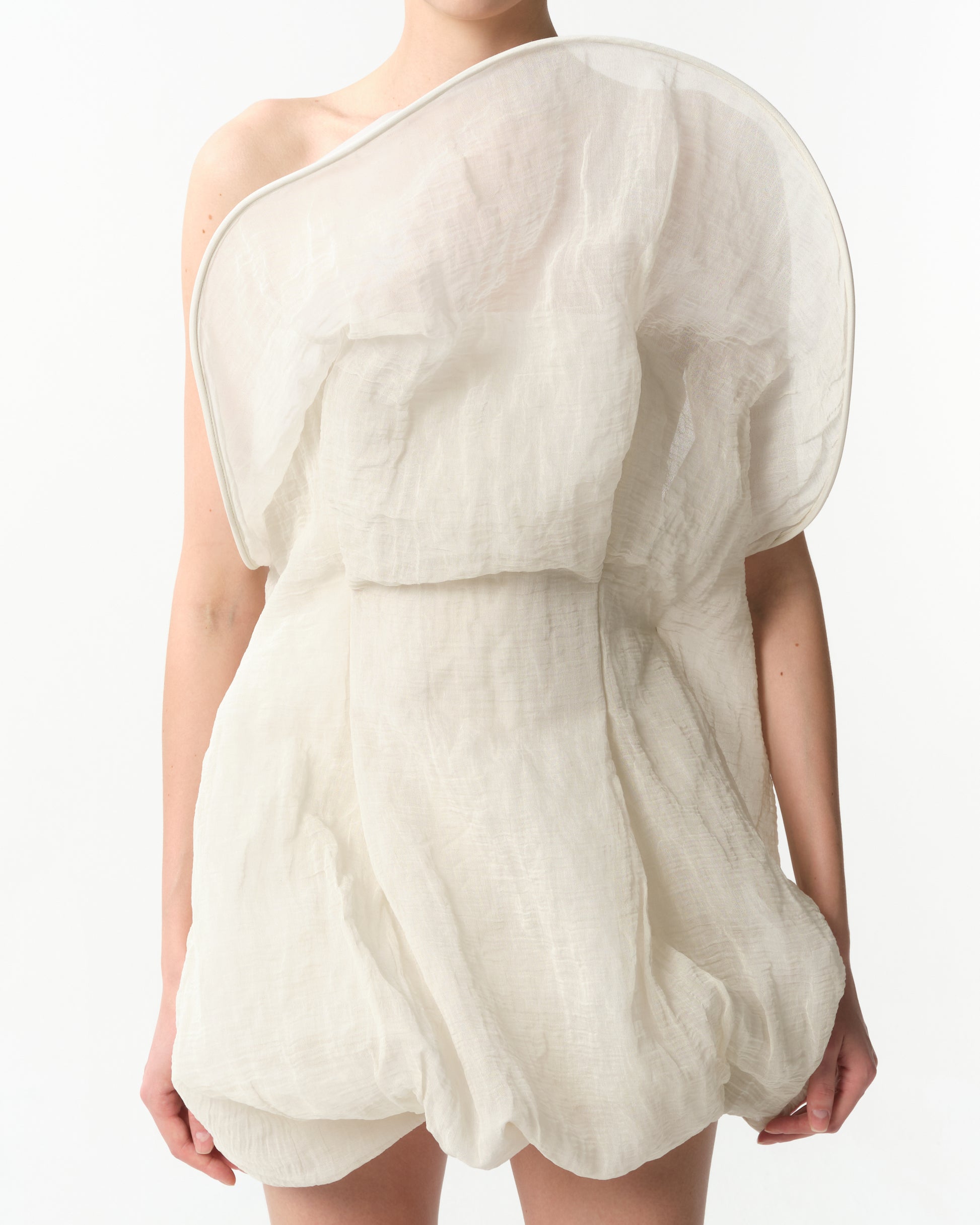 Strapless Sculptural Mini Dress